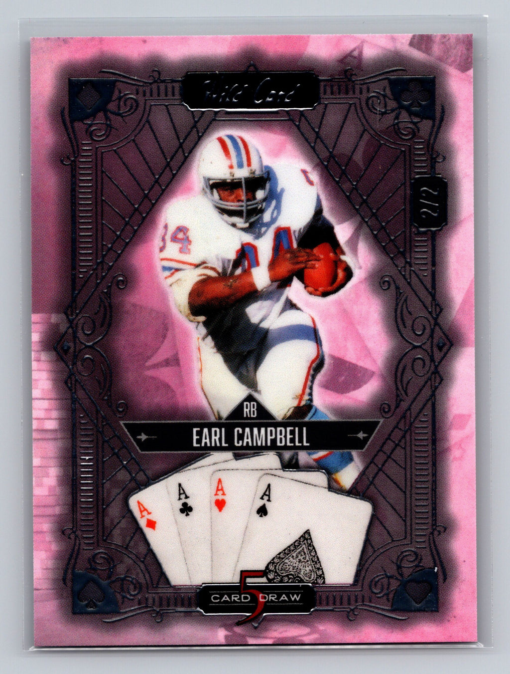 2024 Wild Card 5 Card Draw Egg Hunt - Vintage Pink #S5CDV-EC Earl Campbell #/2