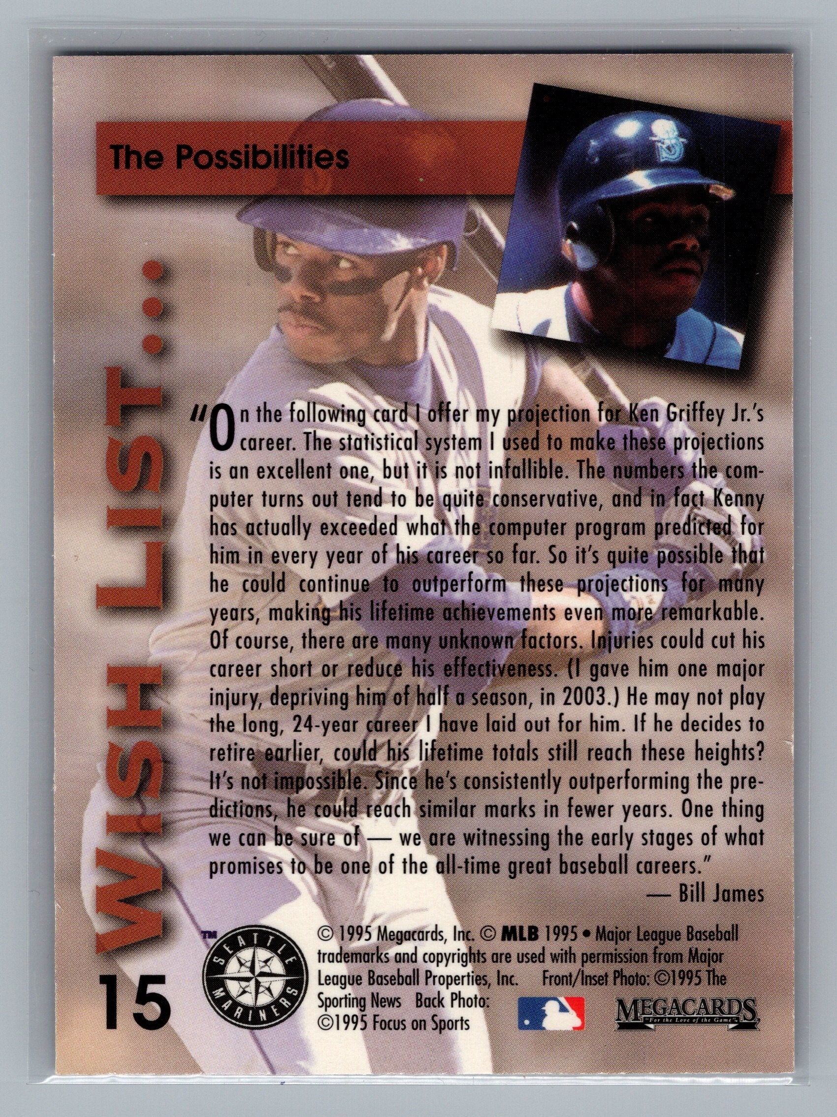 1995 Megacards Ken Griffey Jr. Wish List #15 Ken Griffey Jr.