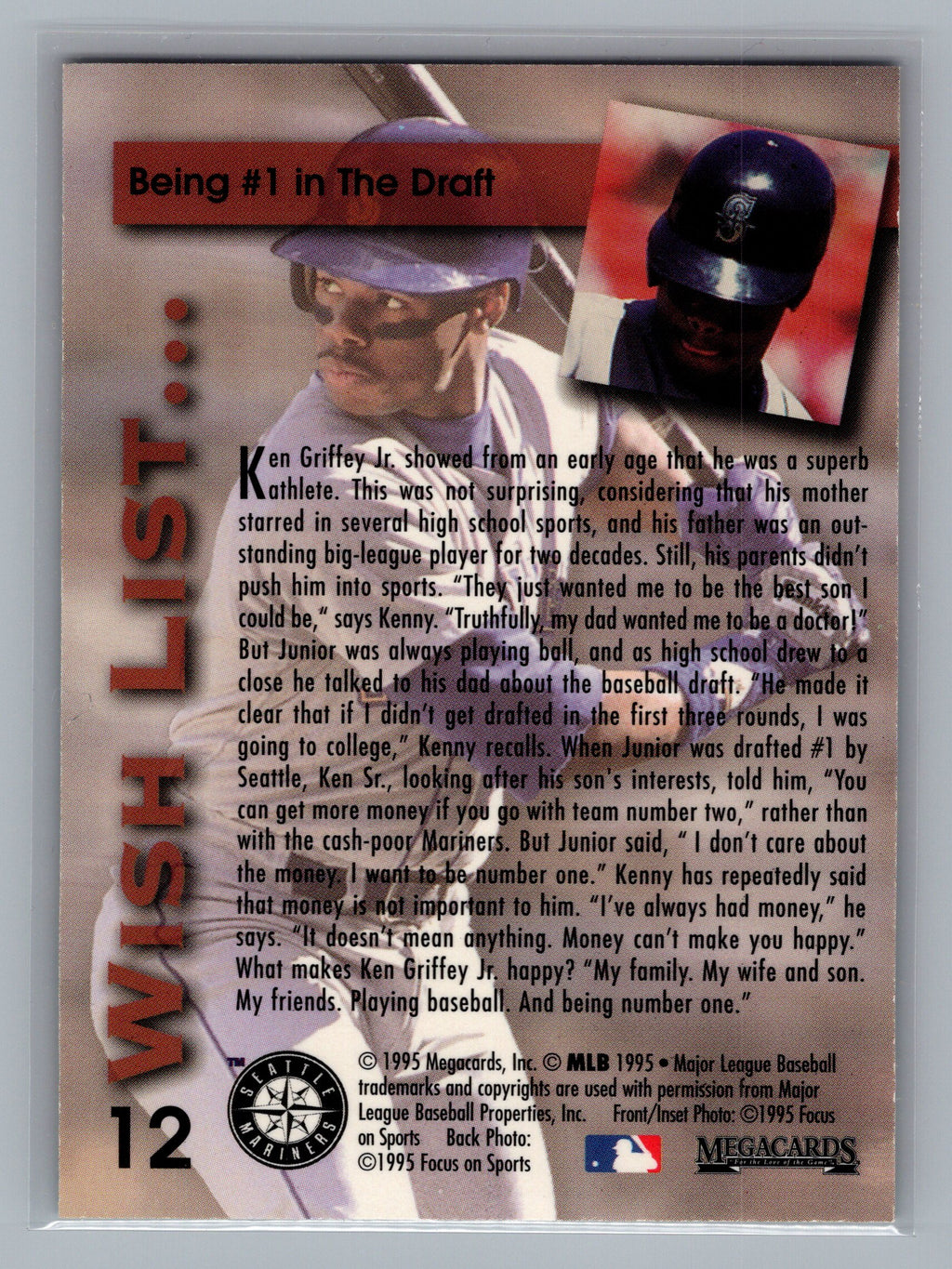 1995 Megacards Ken Griffey Jr. Wish List #12 Ken Griffey Jr.