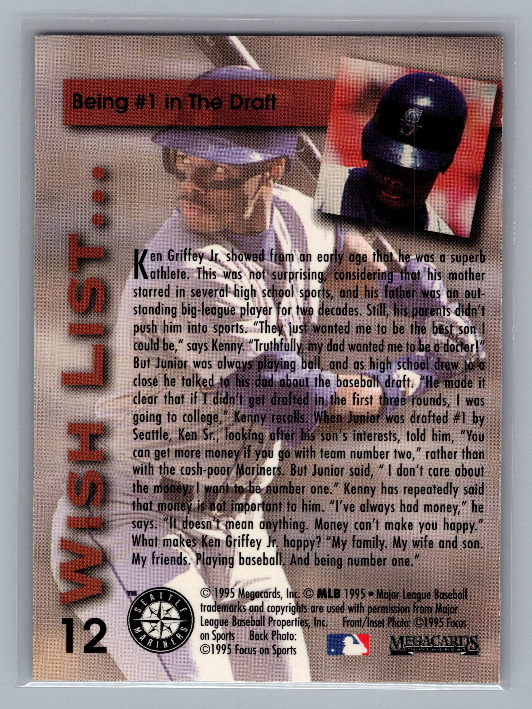 1995 Megacards Ken Griffey Jr. Wish List #12 Ken Griffey Jr.