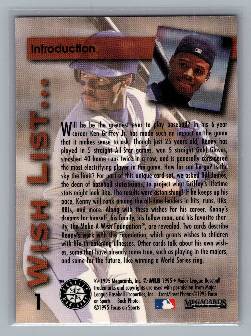 1995 Megacards Ken Griffey Jr. Wish List #1 Ken Griffey Jr.