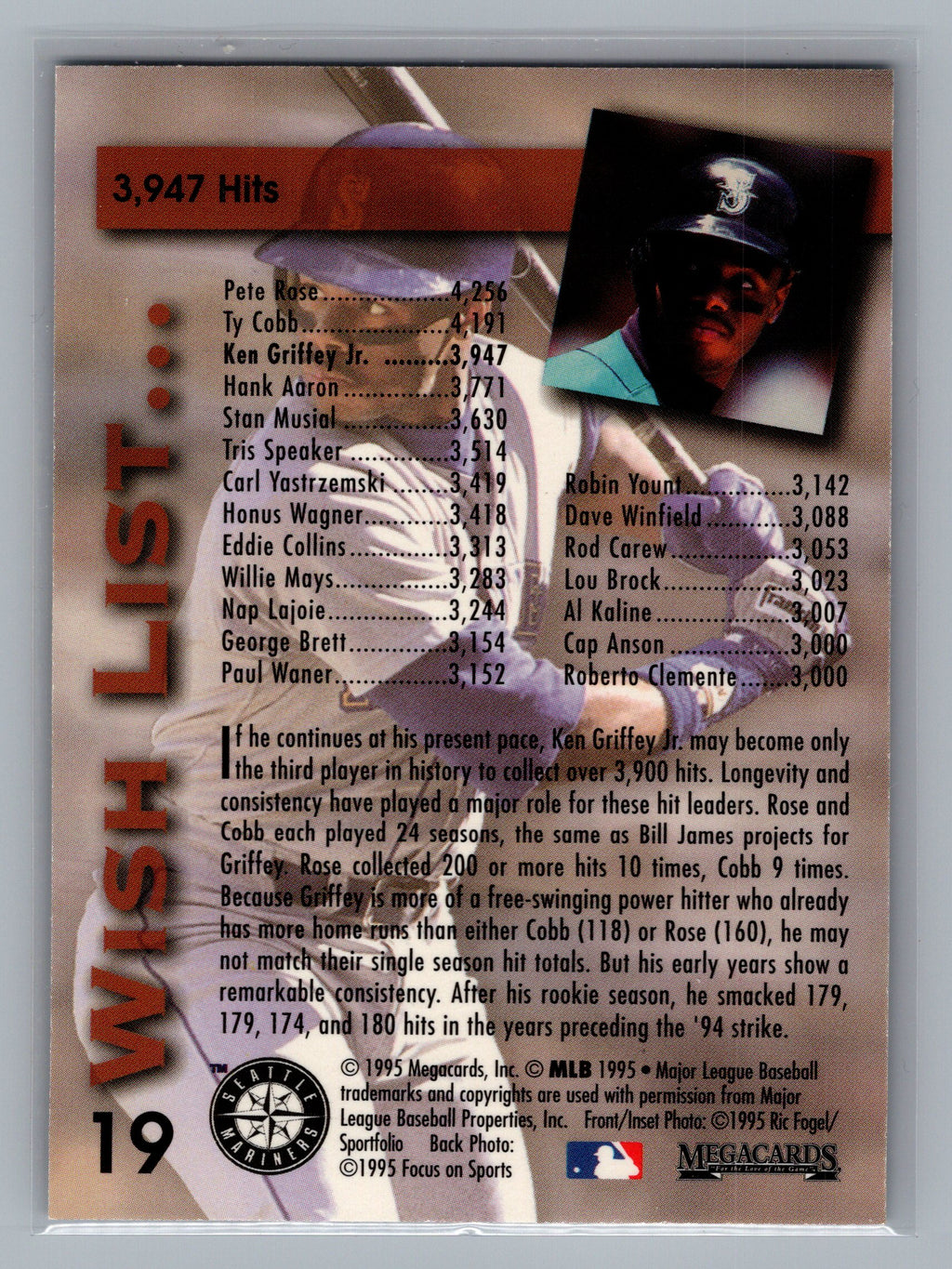 1995 Megacards Ken Griffey Jr. Wish List #19 Ken Griffey Jr.