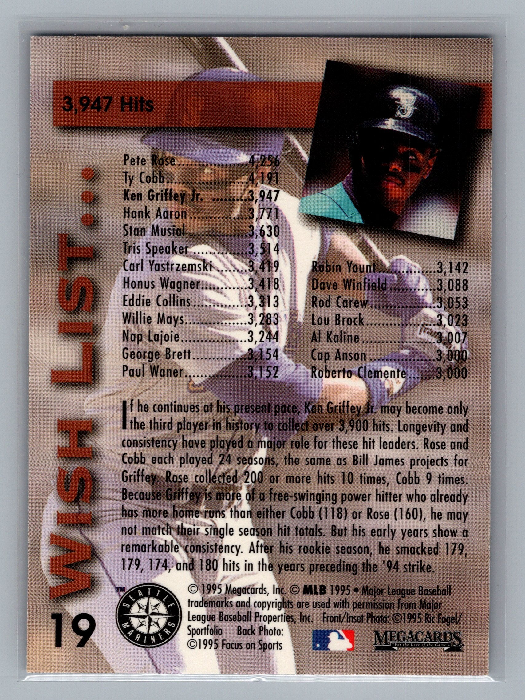 1995 Megacards Ken Griffey Jr. Wish List #19 Ken Griffey Jr.