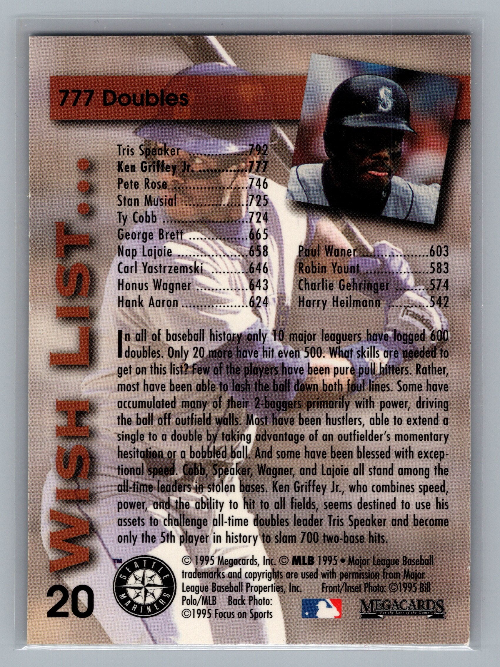 1995 Megacards Ken Griffey Jr. Wish List #20 Ken Griffey Jr.