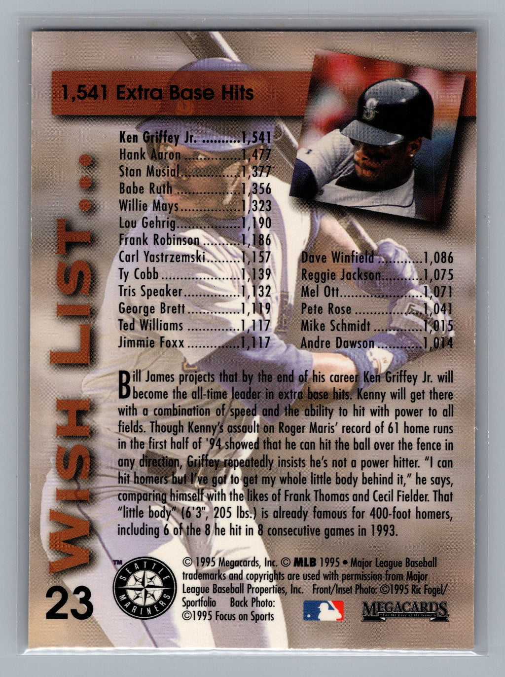 1995 Megacards Ken Griffey Jr. Wish List #23 Ken Griffey Jr.