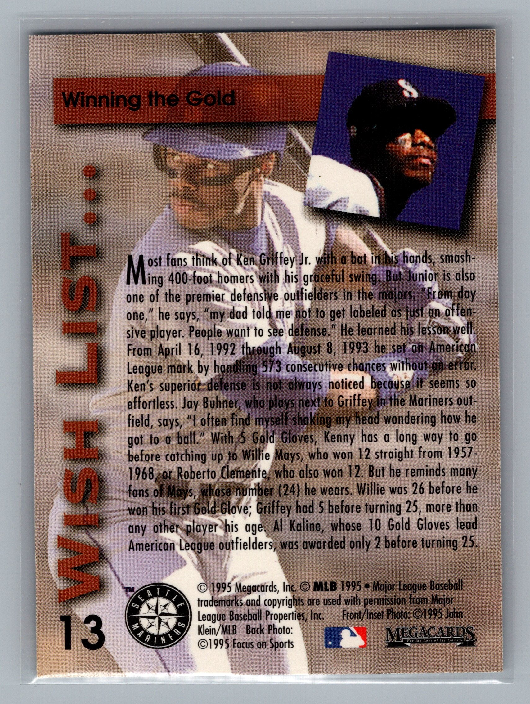 1995 Megacards Ken Griffey Jr. Wish List #13 Ken Griffey Jr.
