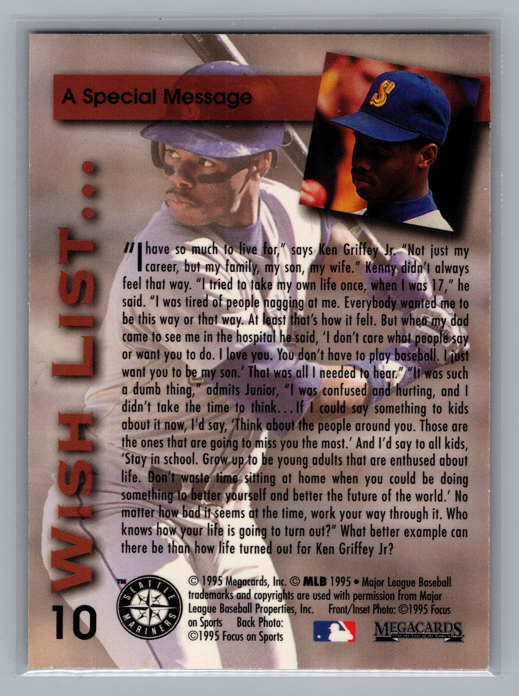 1995 Megacards Ken Griffey Jr. Wish List #10 Ken Griffey Jr.