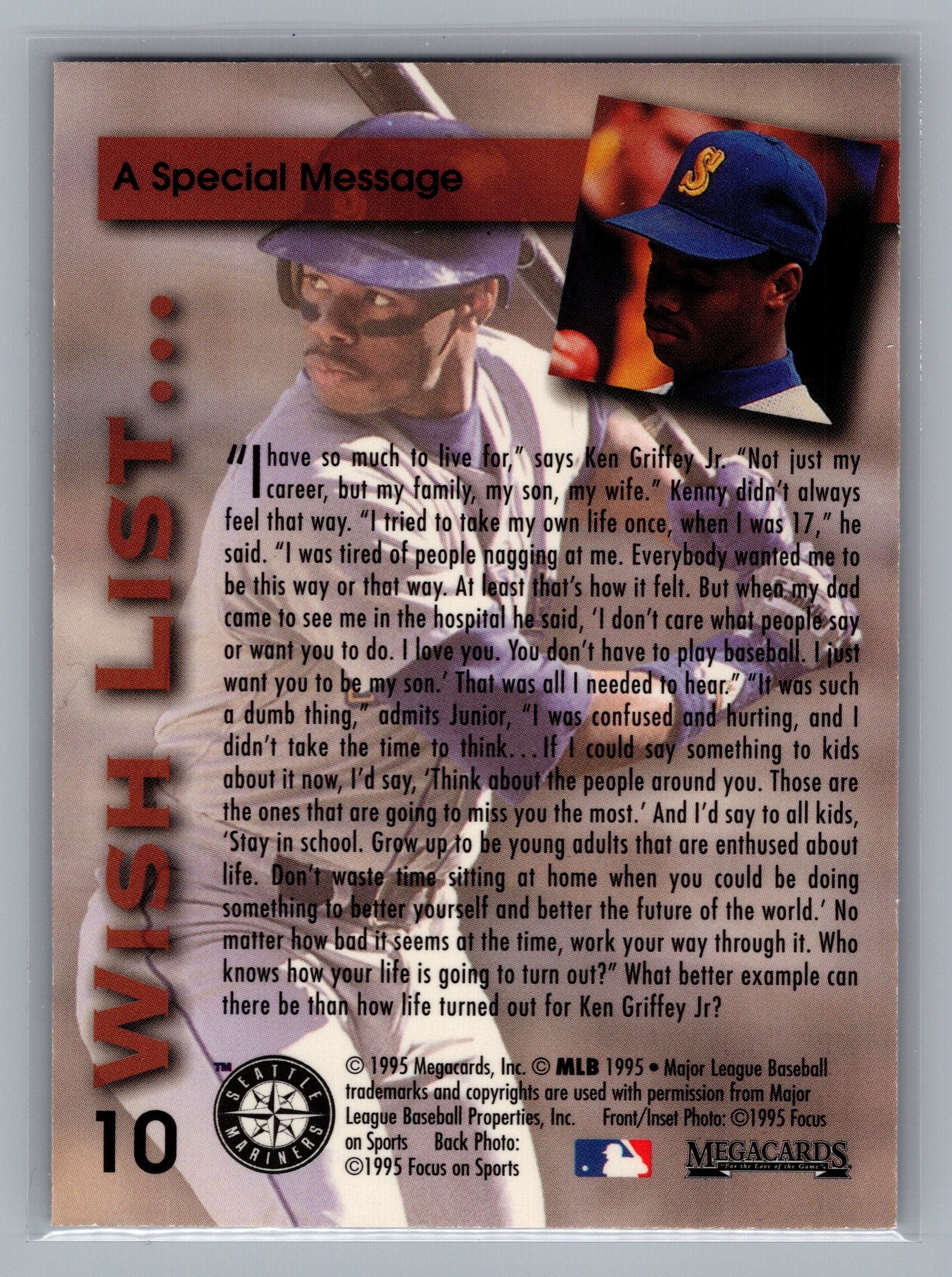 1995 Megacards Ken Griffey Jr. Wish List #10 Ken Griffey Jr.