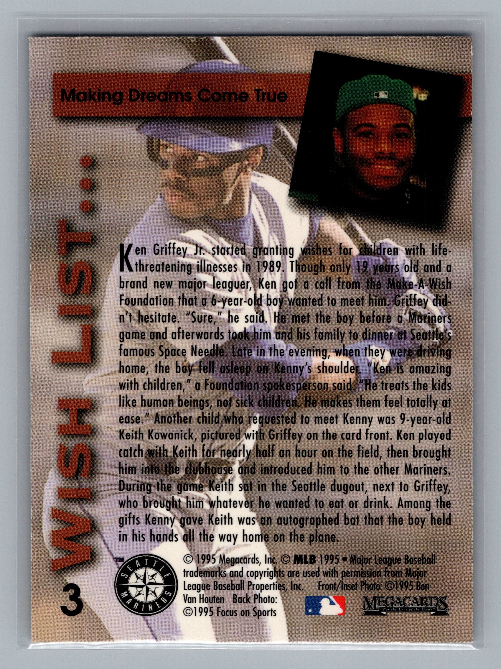 1995 Megacards Ken Griffey Jr. Wish List #3 Ken Griffey Jr.