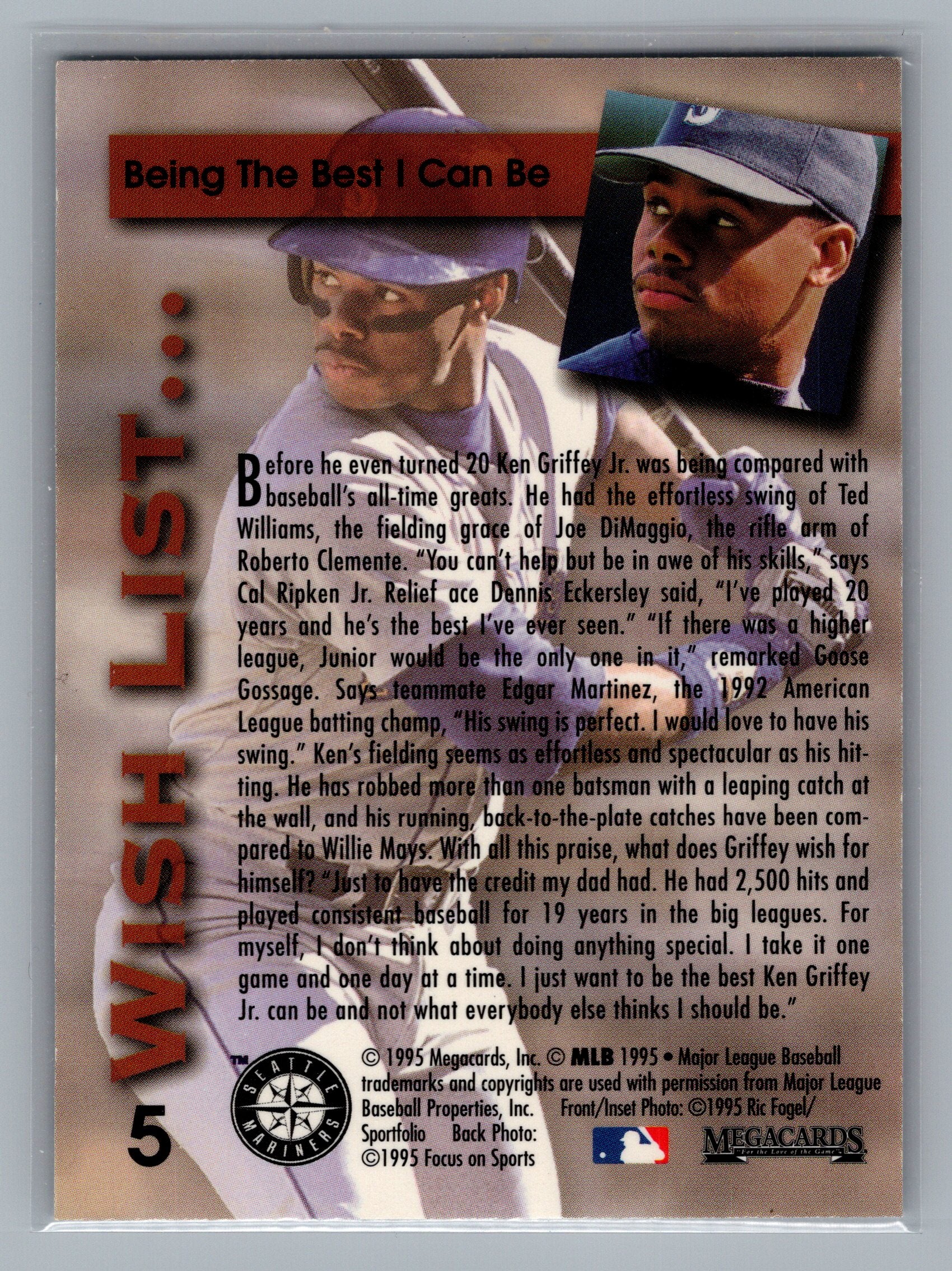 1995 Megacards Ken Griffey Jr. Wish List #5 Ken Griffey Jr.