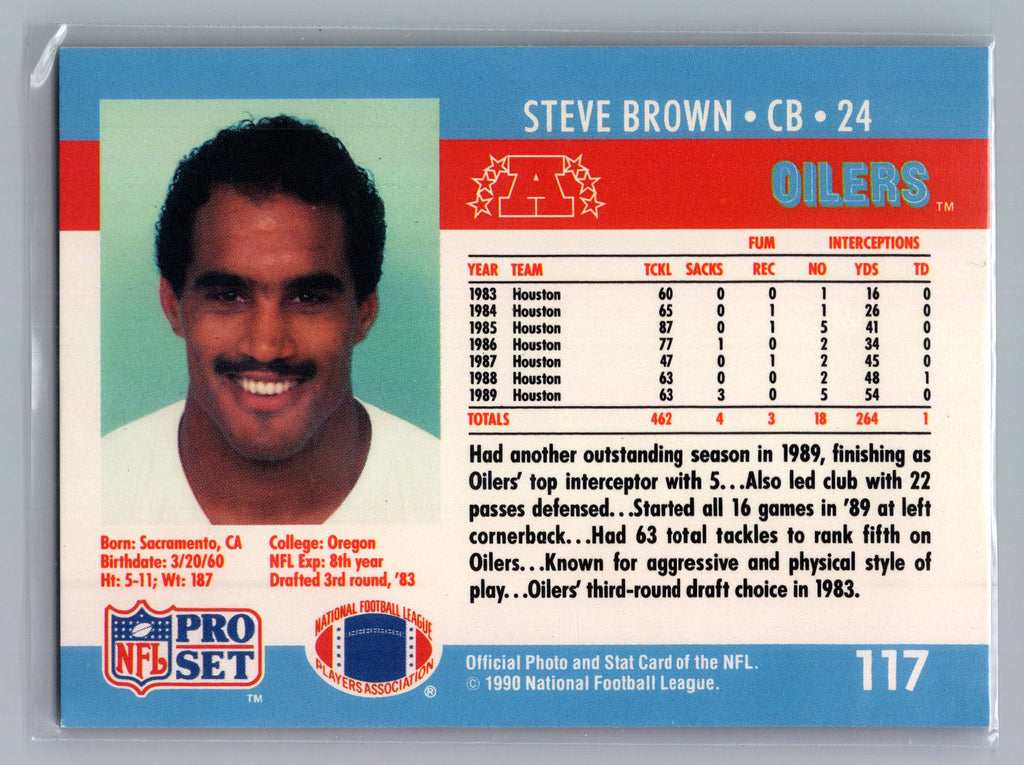 1990 Pro Set #117 Steve Brown