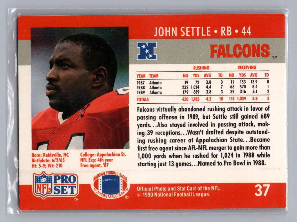 1990 Pro Set FACT Cincinnati #37 John Settle