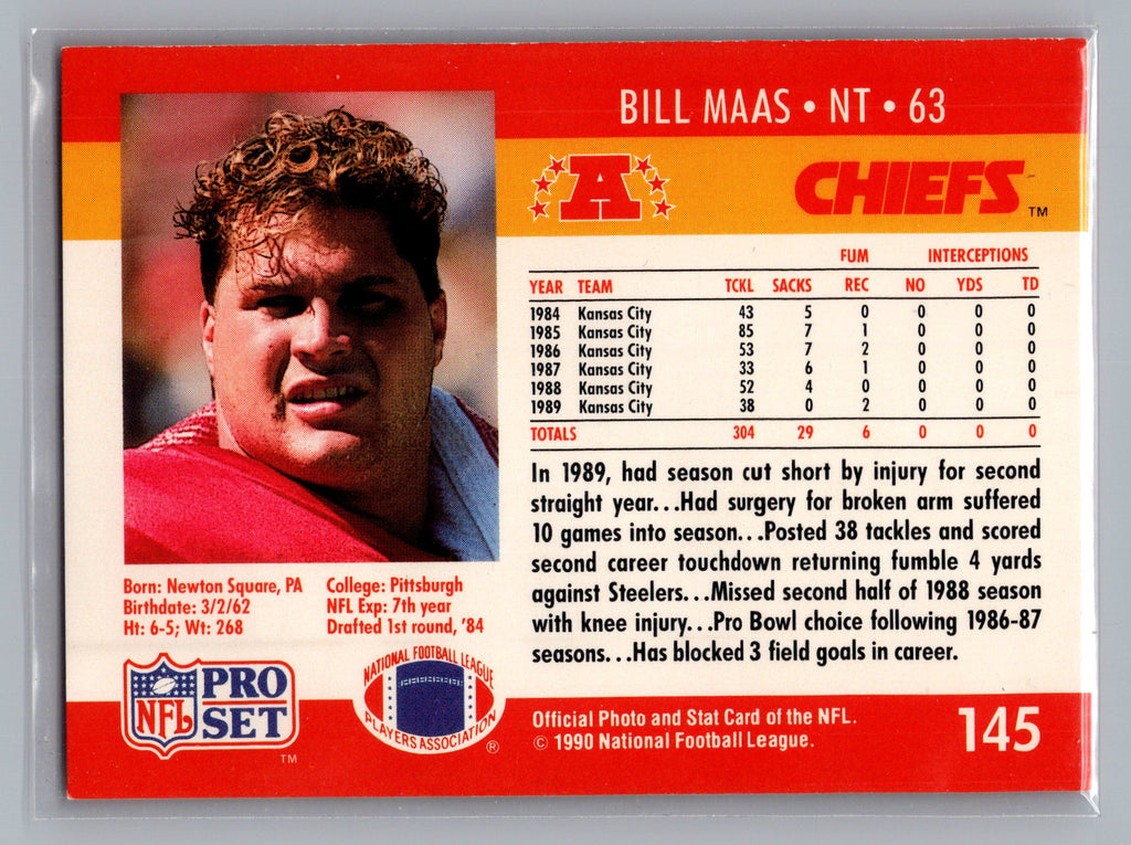1990 Pro Set FACT Cincinnati #145 Bill Maas