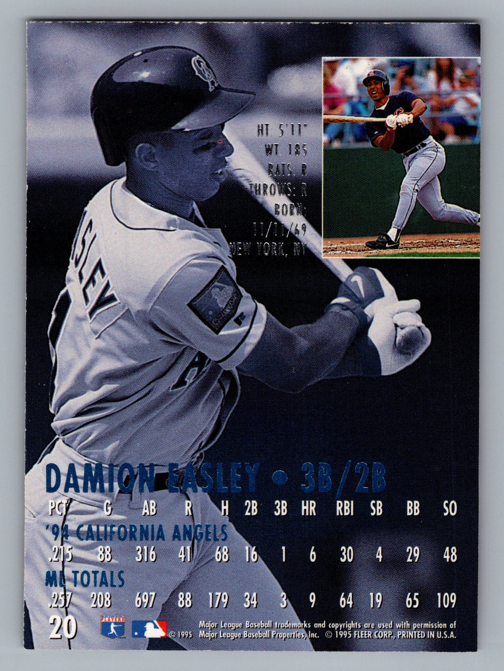 1995 Ultra #20 Damion Easley