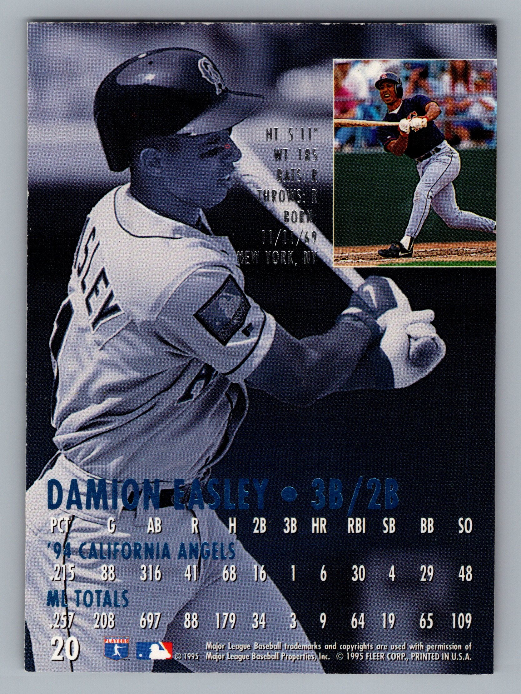 1995 Ultra #20 Damion Easley