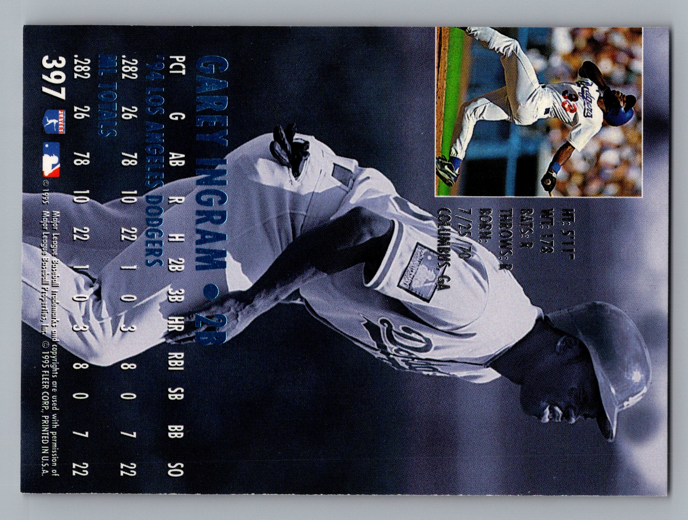 1995 Ultra #397 Garey Ingram Gold Medallion