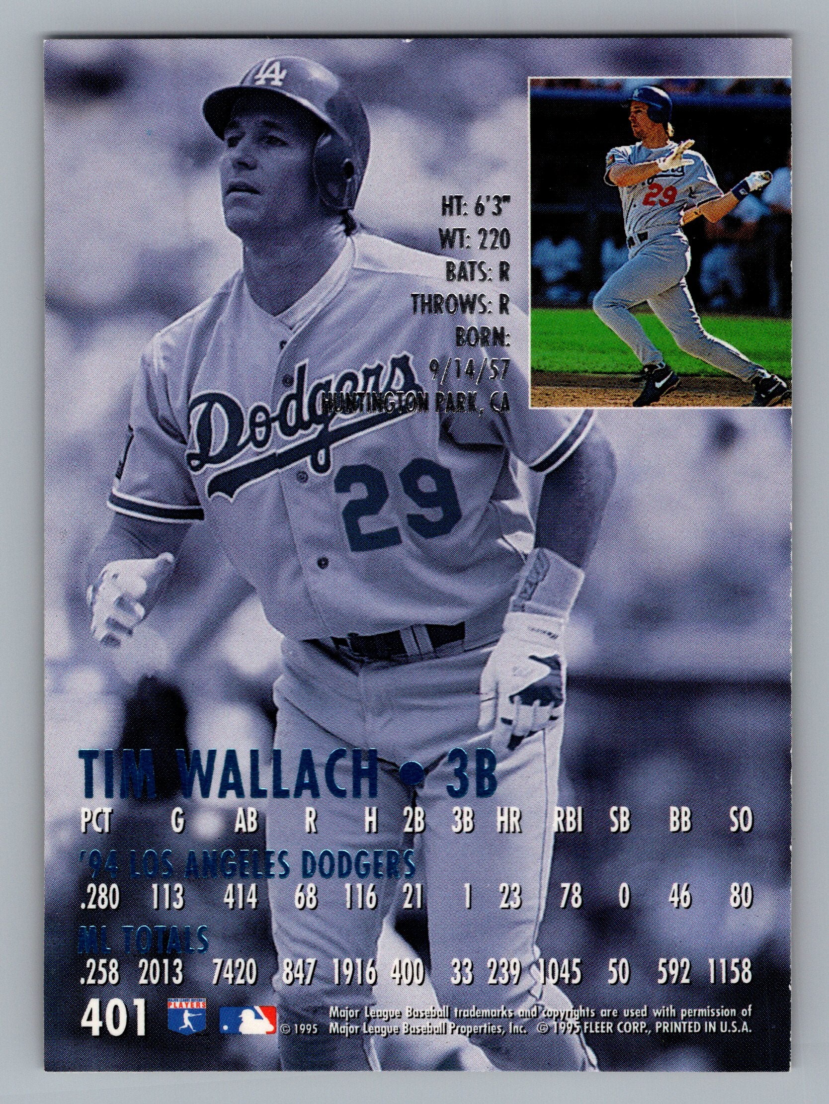 1995 Ultra #401 Tim Wallach