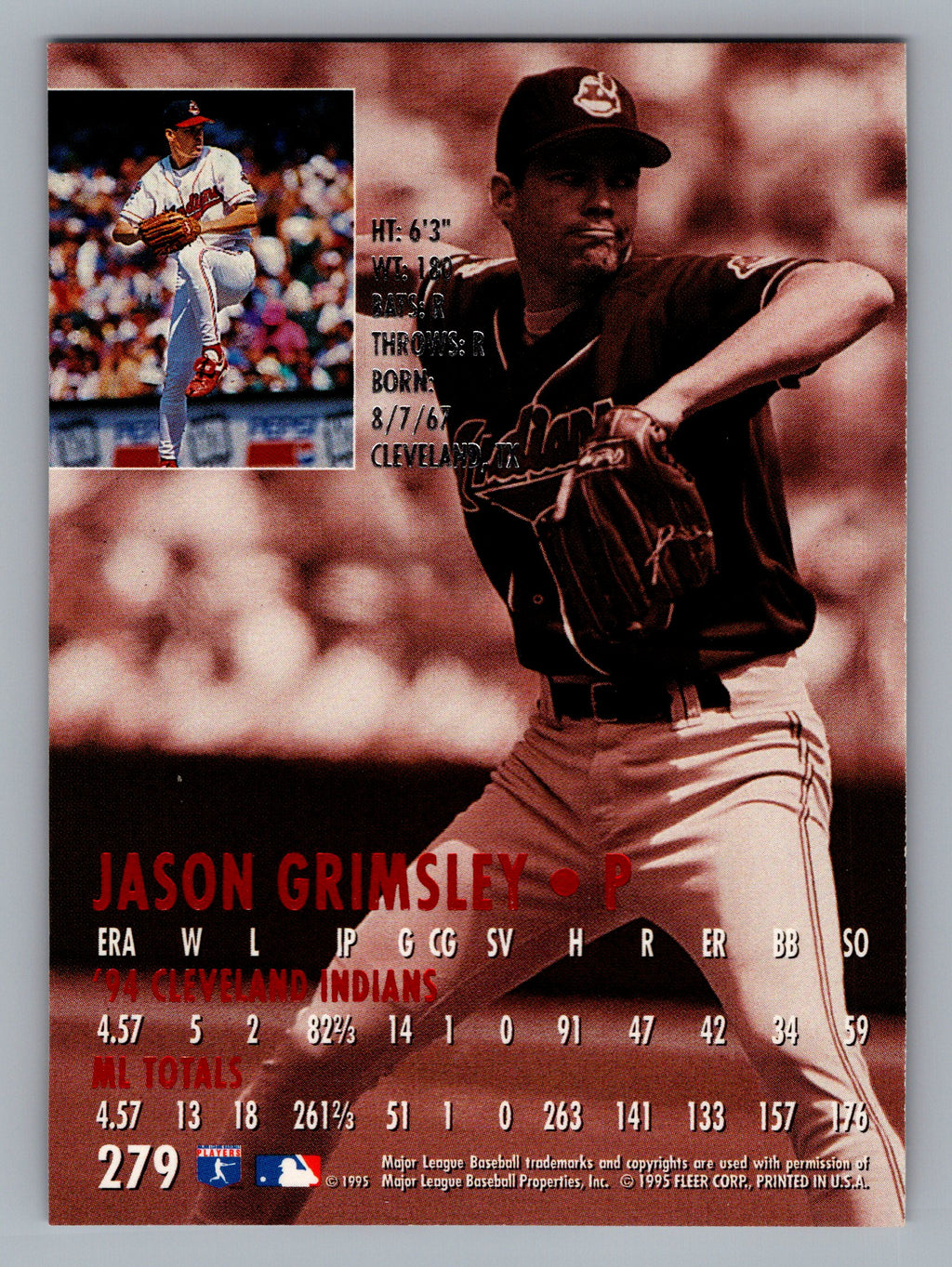 1995 Ultra #279 Jason Grimsley
