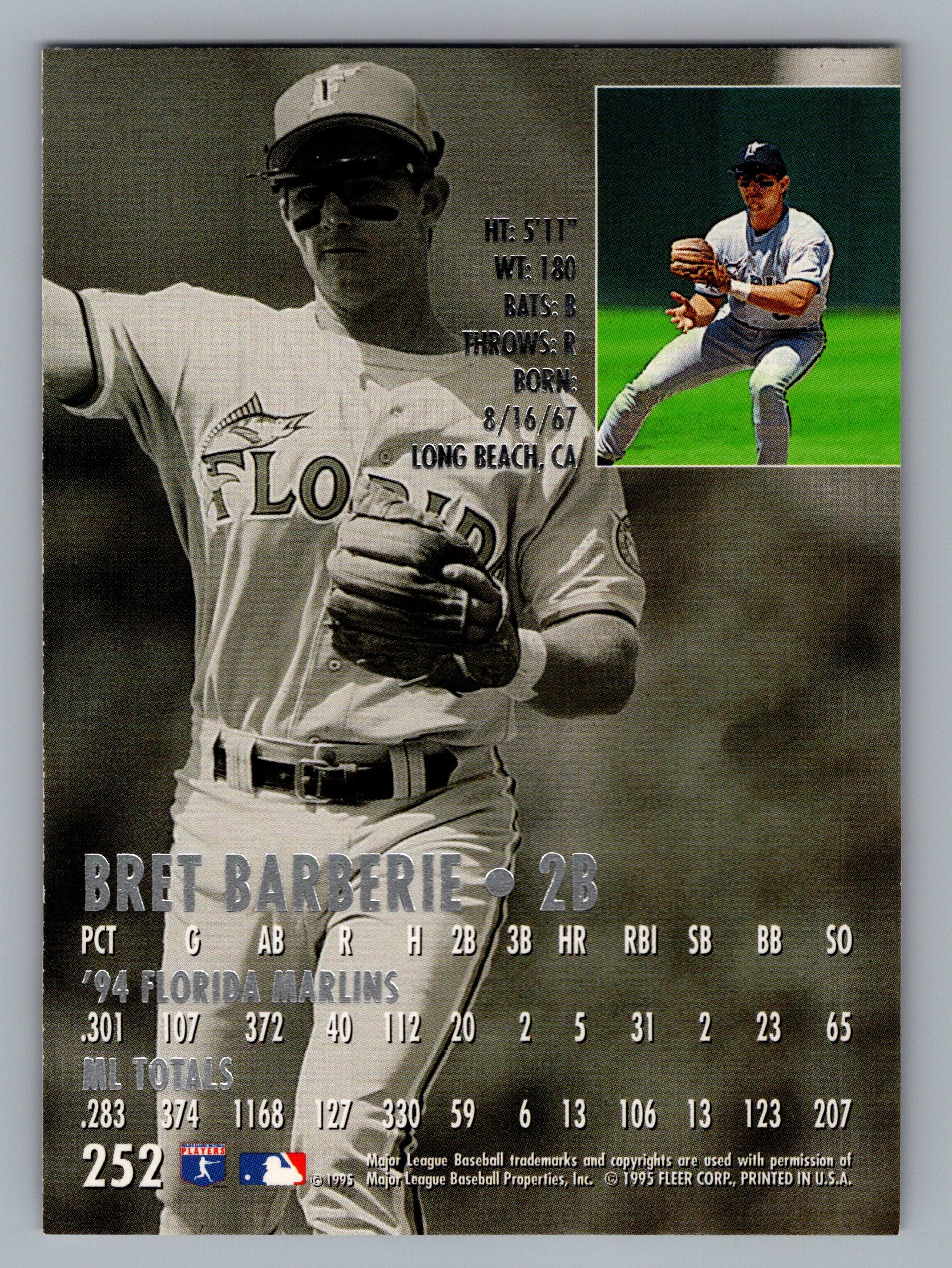 1995 Ultra #252 Bret Barberie
