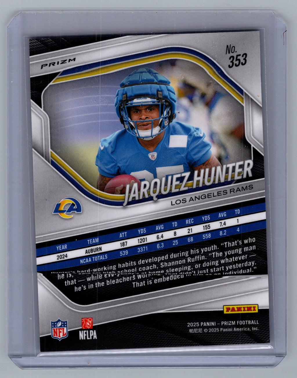 2025 Panini Prizm #353 Jarquez Hunter Red Flash