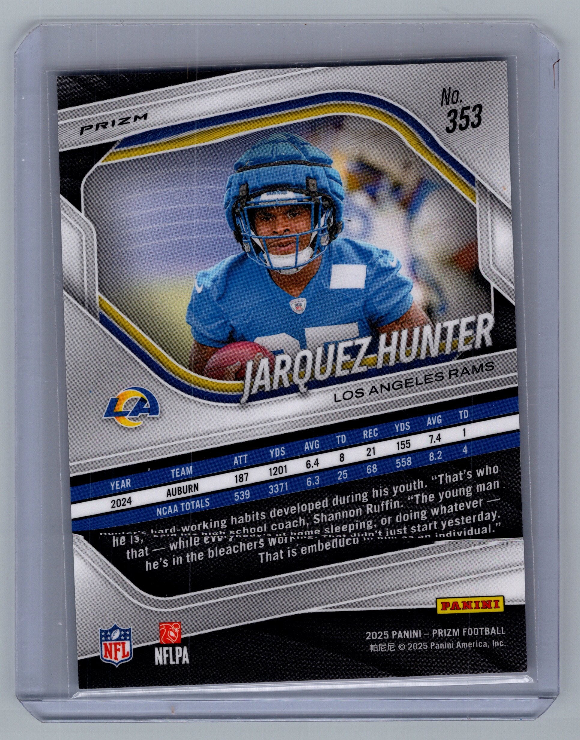 2025 Panini Prizm #353 Jarquez Hunter Red Flash