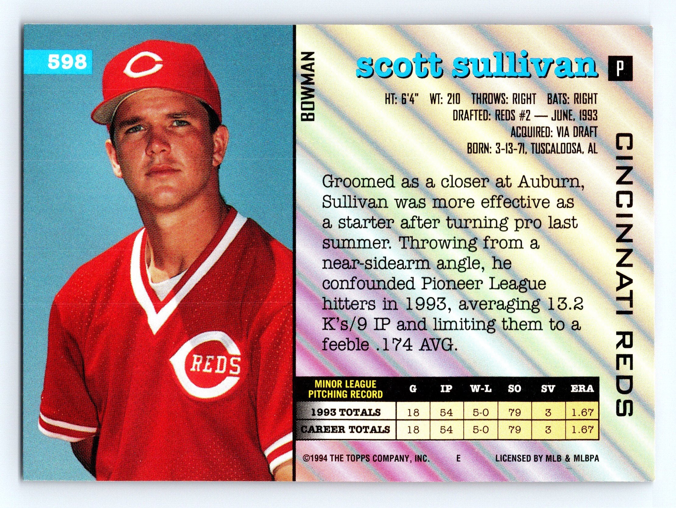 1994 Bowman #598 Scott Sullivan