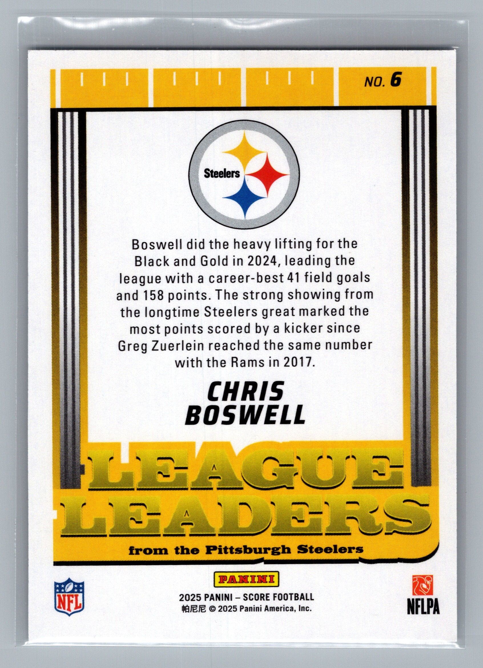 2025 Score #6 Chris Boswell League Leaders