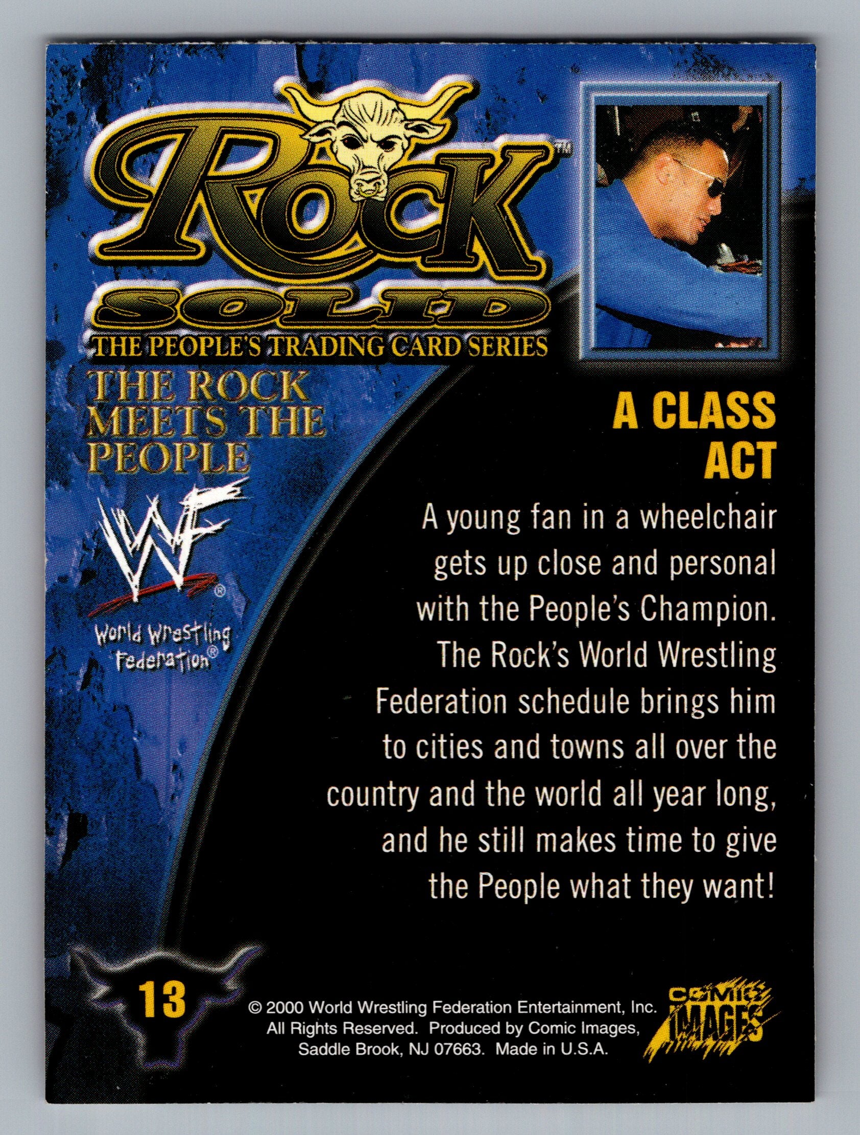 2000 Comic Images WWF Rock Solid #13 A Class Act