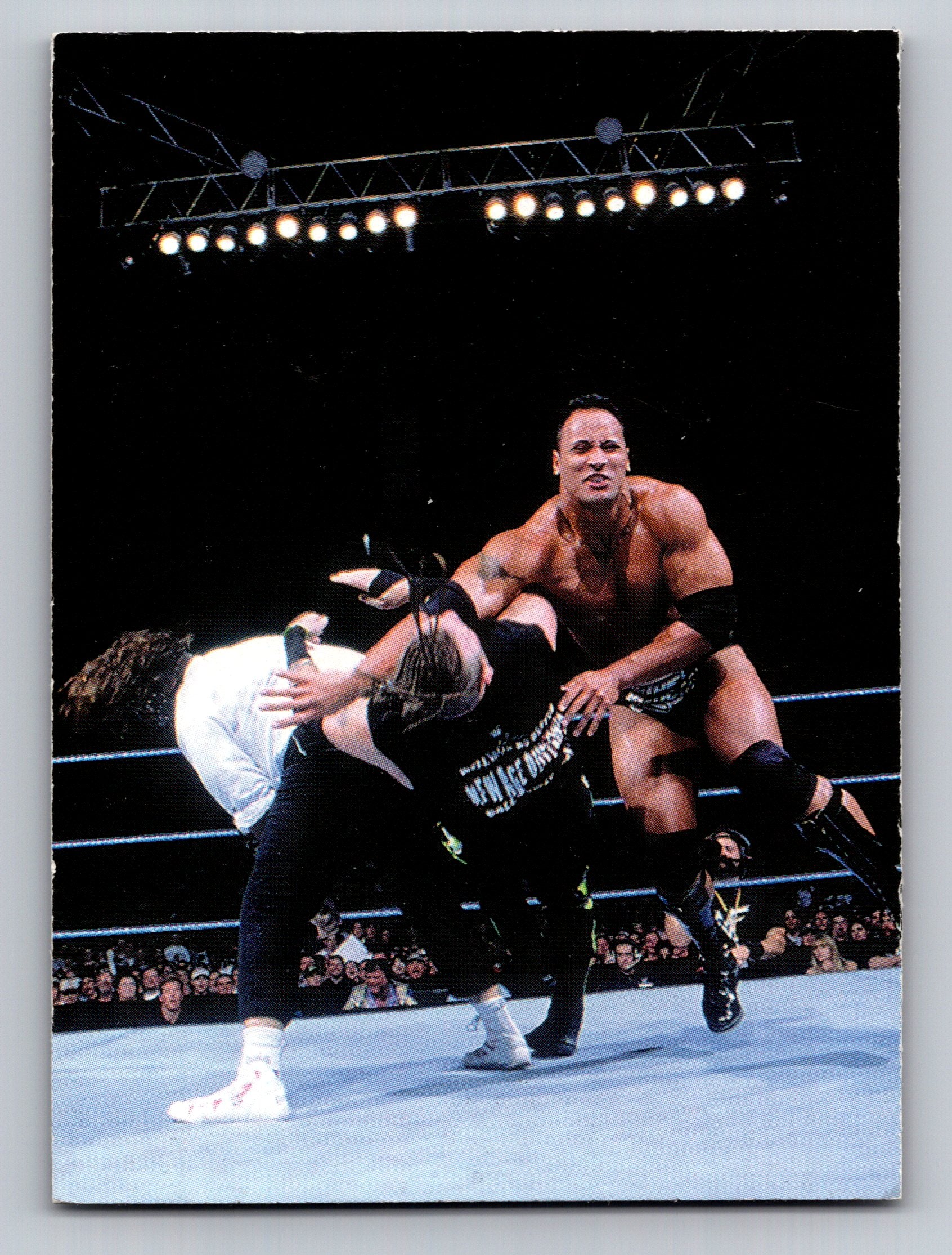 2000 Comic Images WWF Rock Solid #66 Rock 'N' Sock Wins Third Title