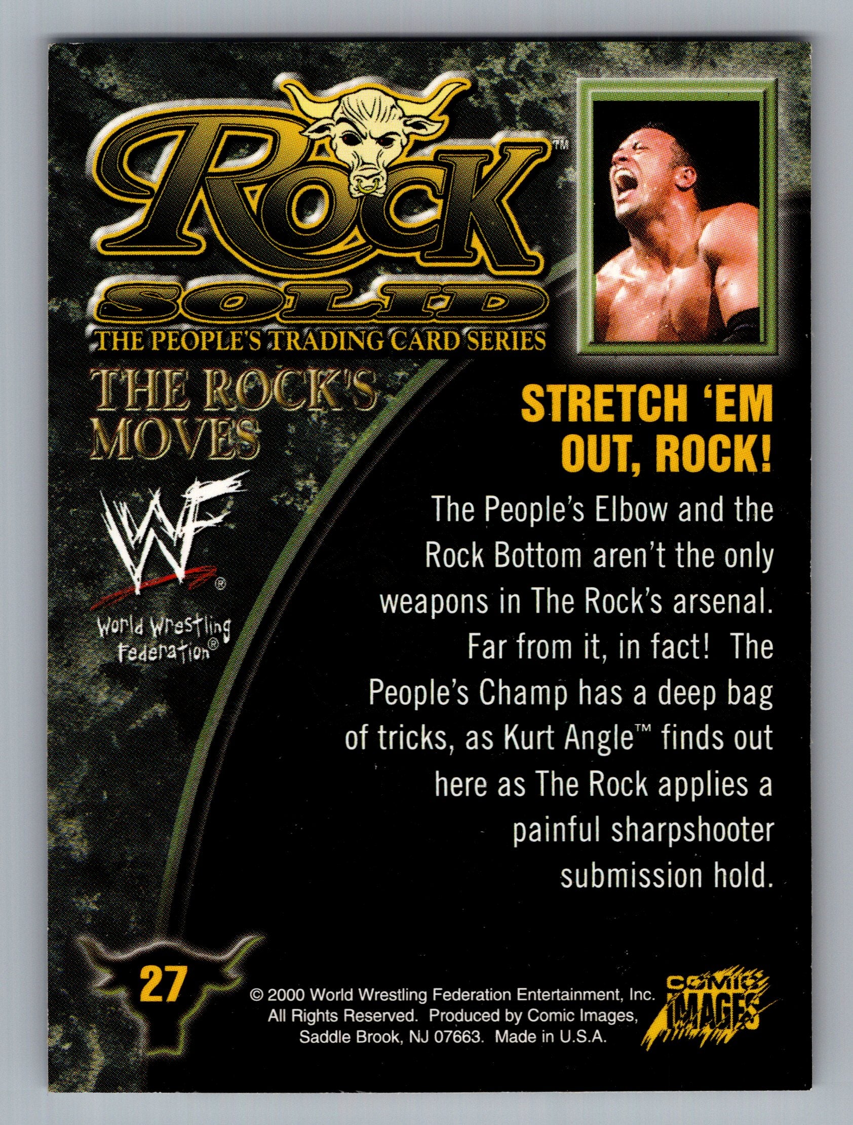 2000 Comic Images WWF Rock Solid #27 Stretch 'Em Out, Rock