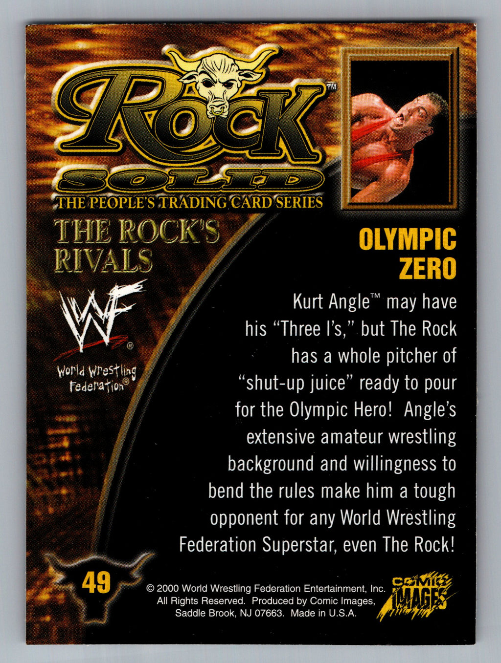 2000 Comic Images WWF Rock Solid #49 Olympic Zero