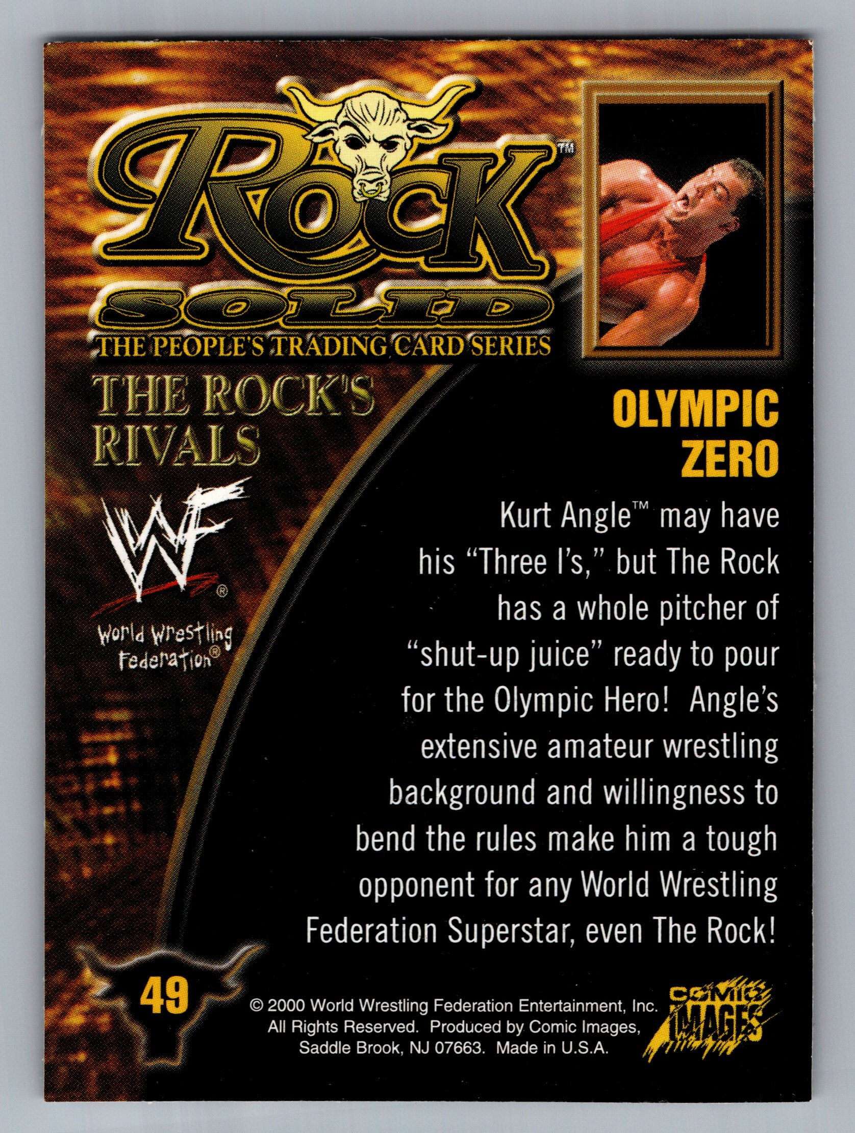 2000 Comic Images WWF Rock Solid #49 Olympic Zero