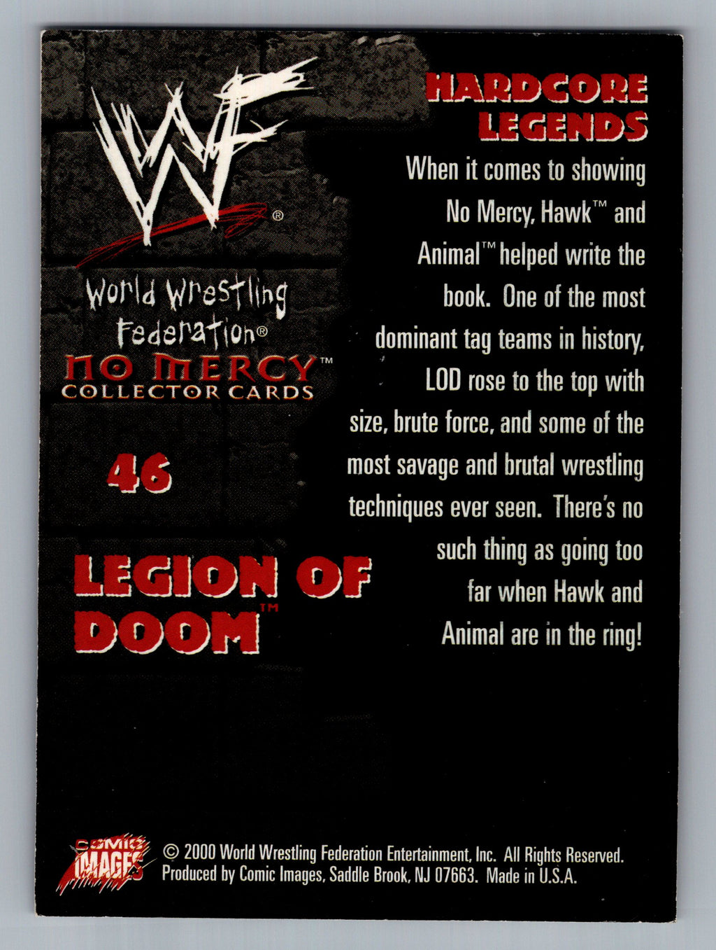 2000 Comic Images WWF No Mercy #46 Legion Of Doom