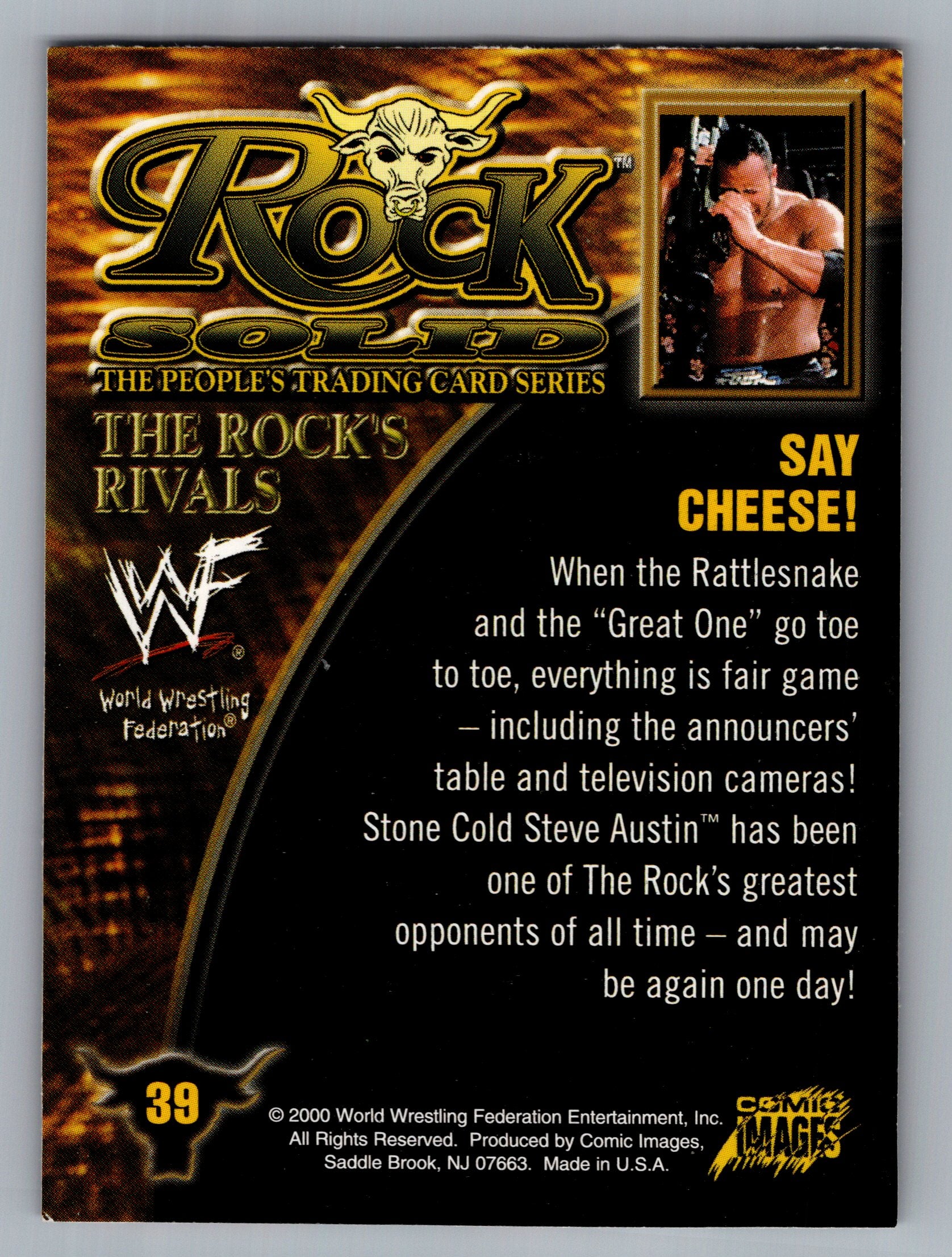 2000 Comic Images WWF Rock Solid #39 Say Cheese