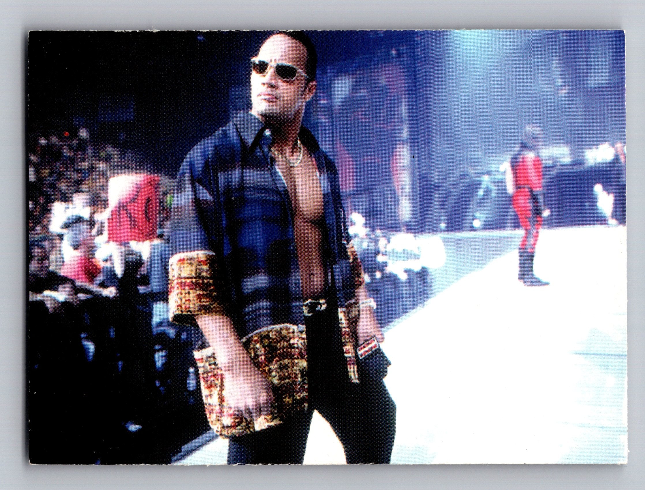 2000 Comic Images WWF Rock Solid #67 Checklist A/Rock on runway