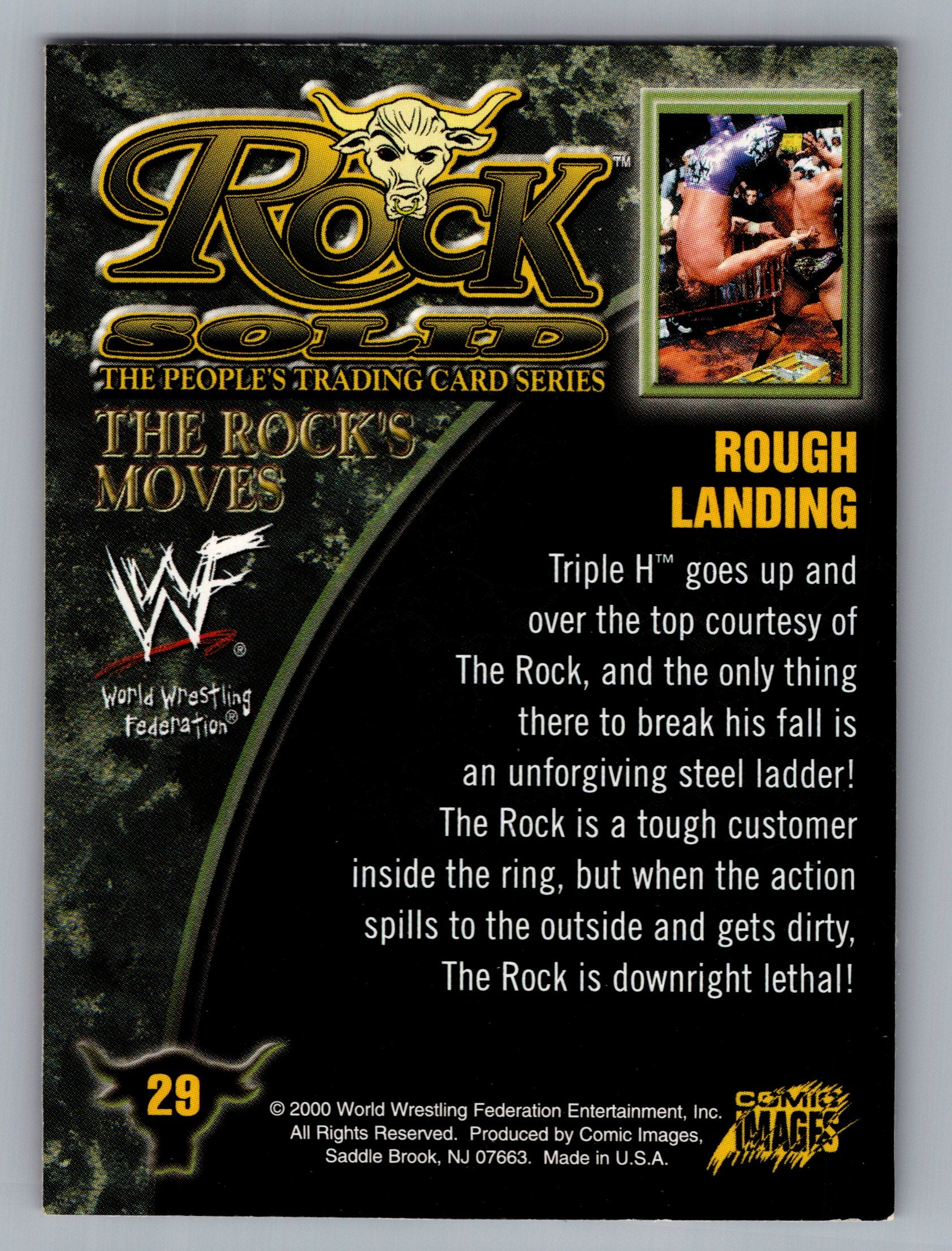 2000 Comic Images WWF Rock Solid #29 Rough Landing