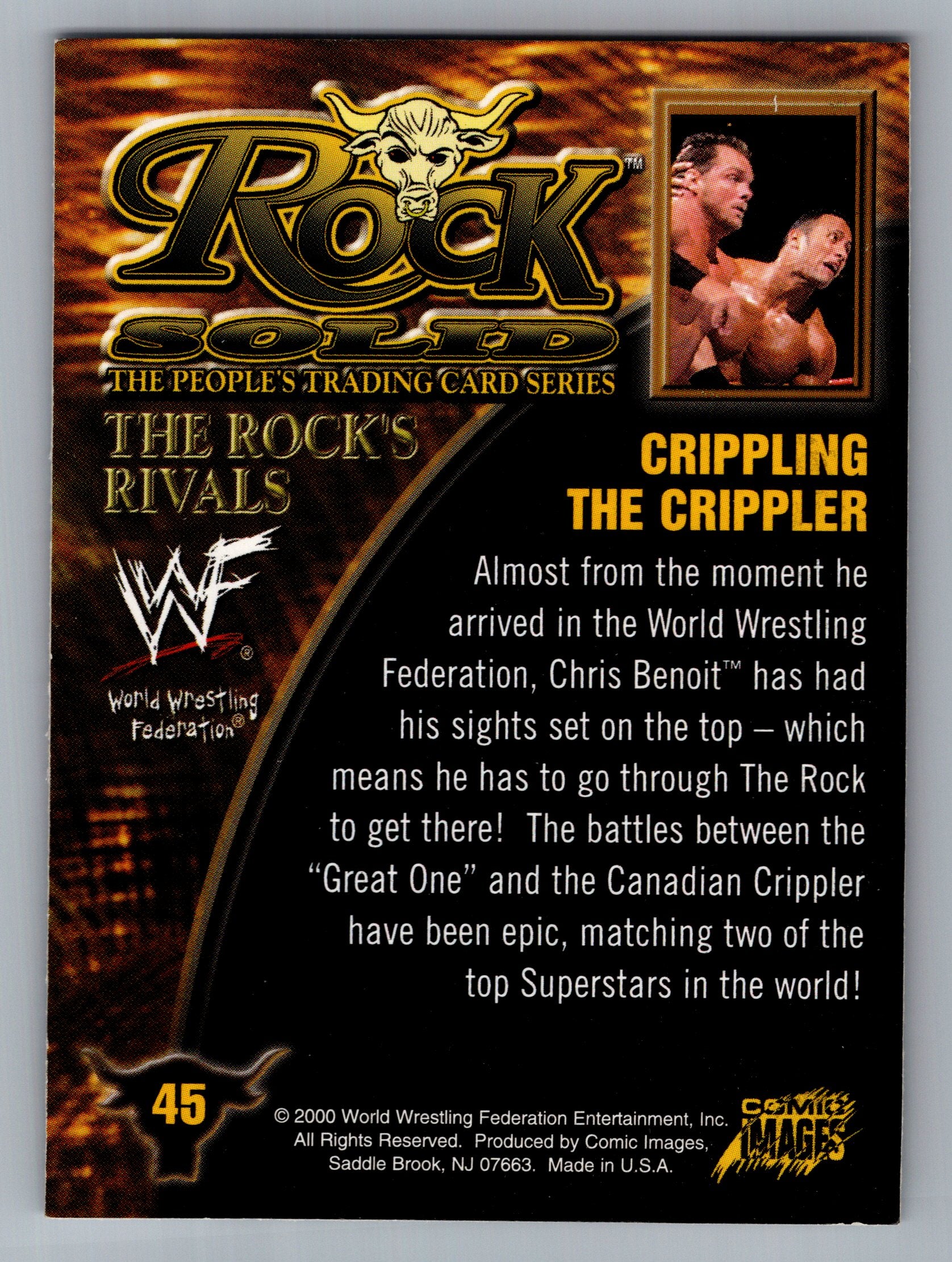 2000 Comic Images WWF Rock Solid #45 Crippling The Crippler