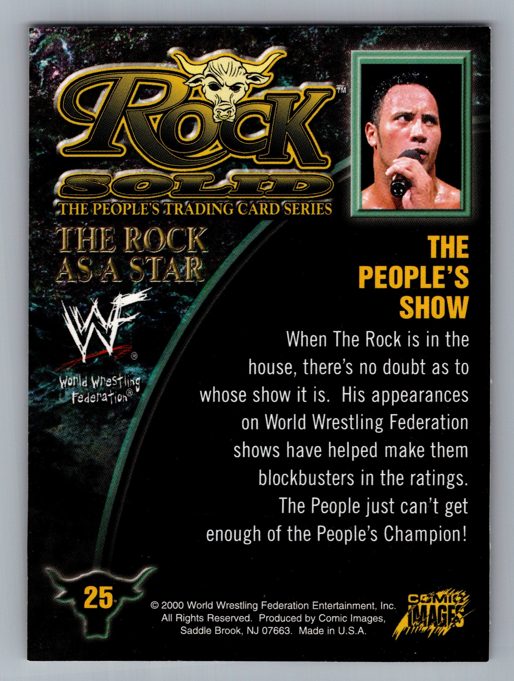 2000 Comic Images WWF Rock Solid #25 The People's Show