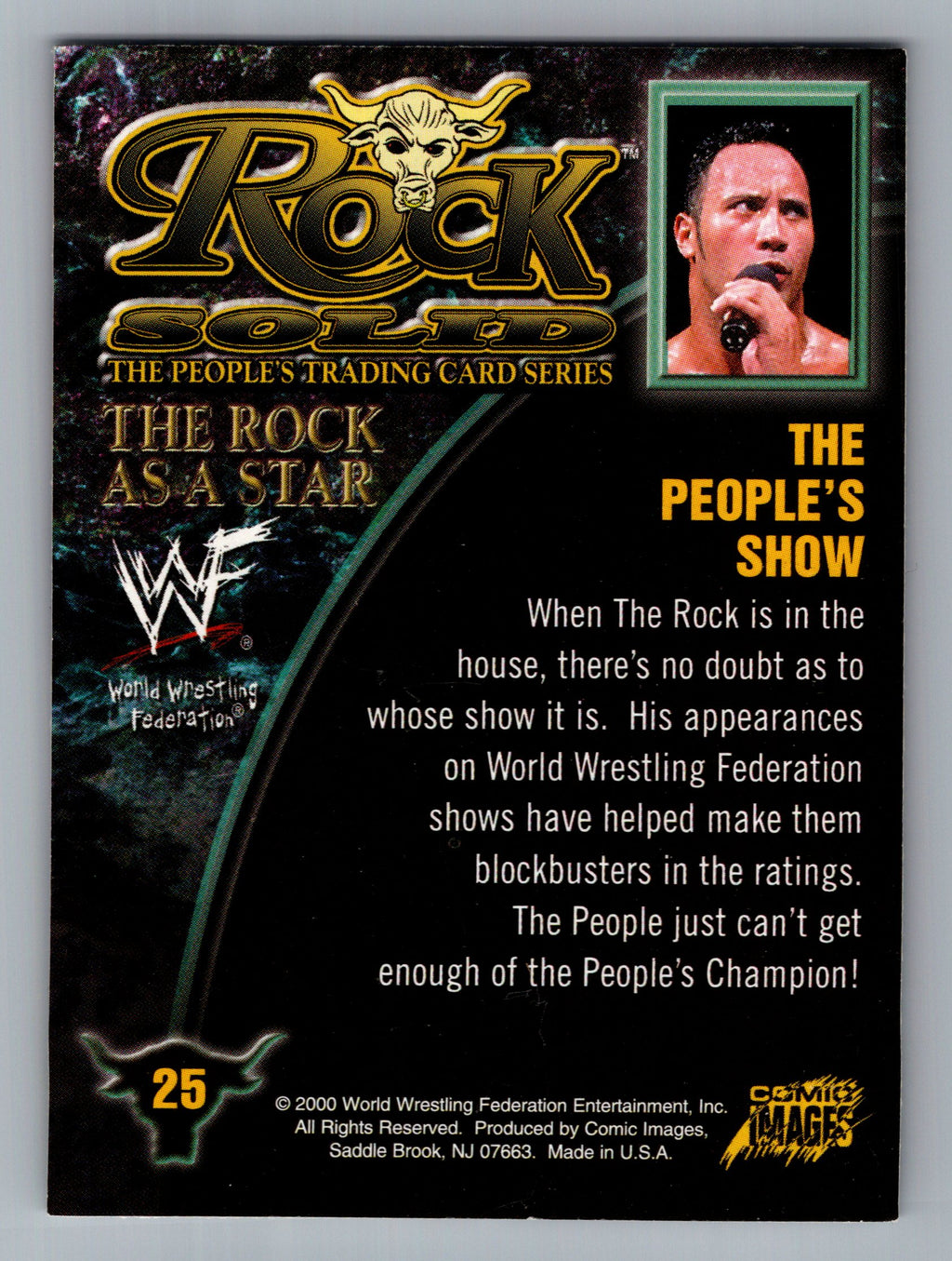2000 Comic Images WWF Rock Solid #25 The People's Show
