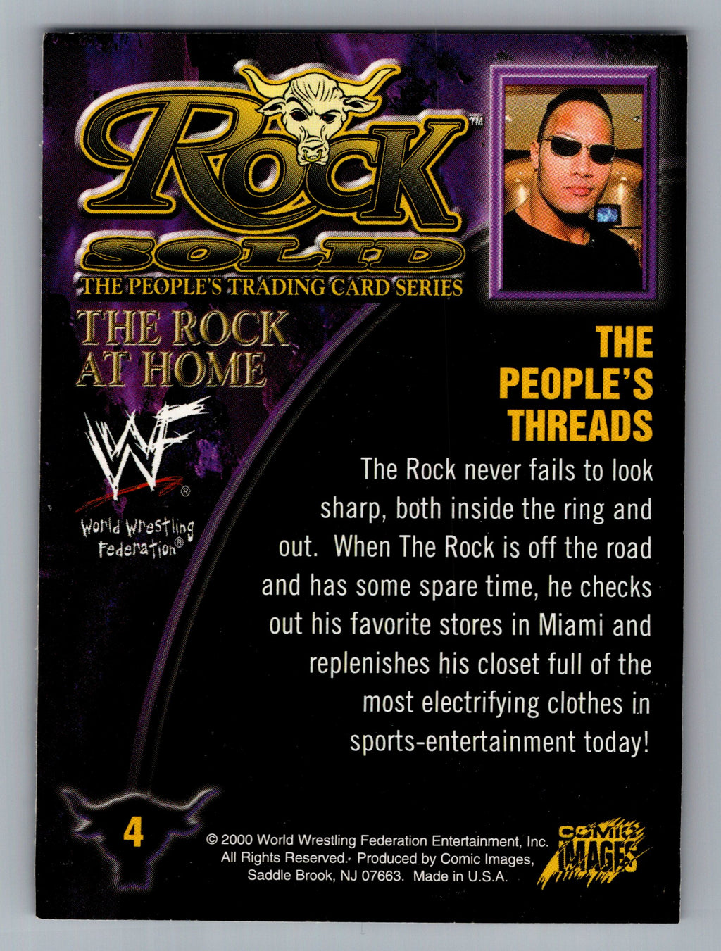 2000 Comic Images WWF Rock Solid #4 The People's Threads