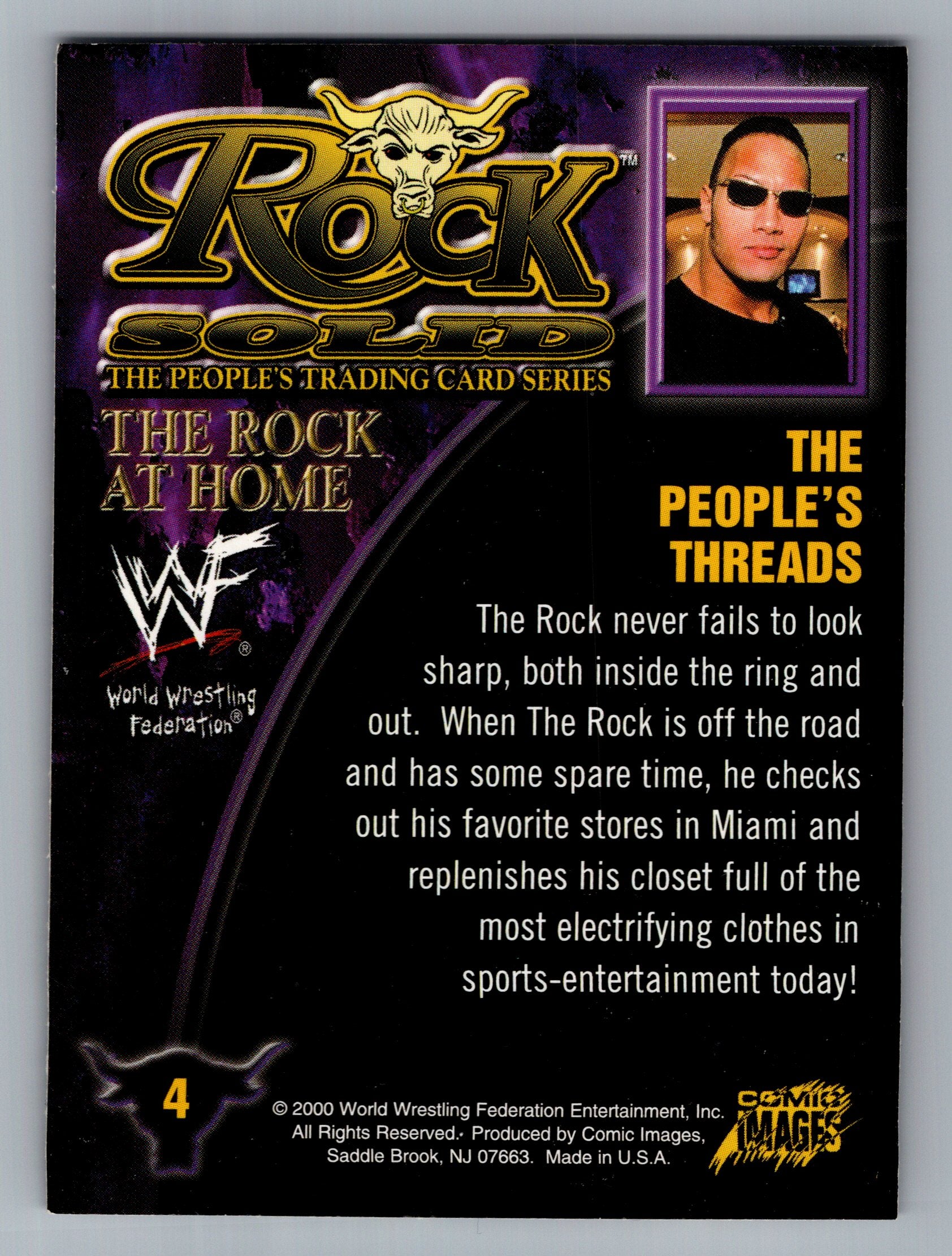 2000 Comic Images WWF Rock Solid #4 The People's Threads