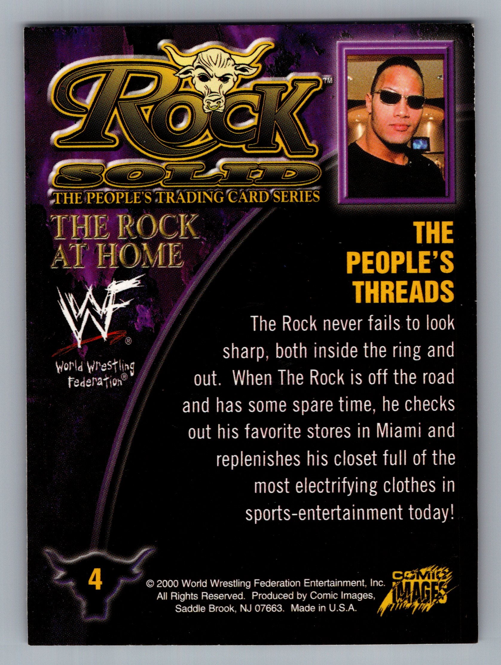 2000 Comic Images WWF Rock Solid #4 The People's Threads
