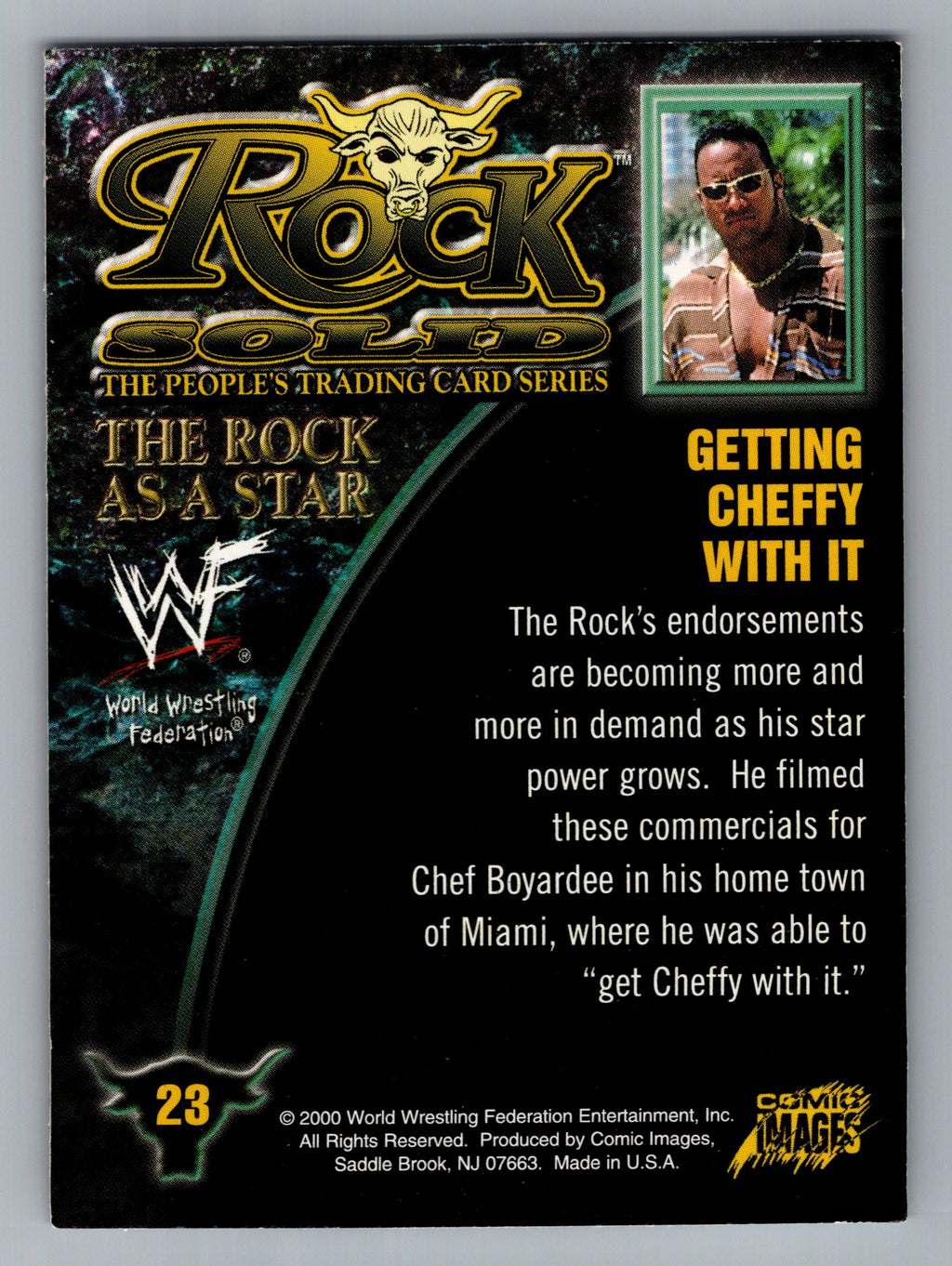 2000 Comic Images WWF Rock Solid #23 Getting Cheffy With It