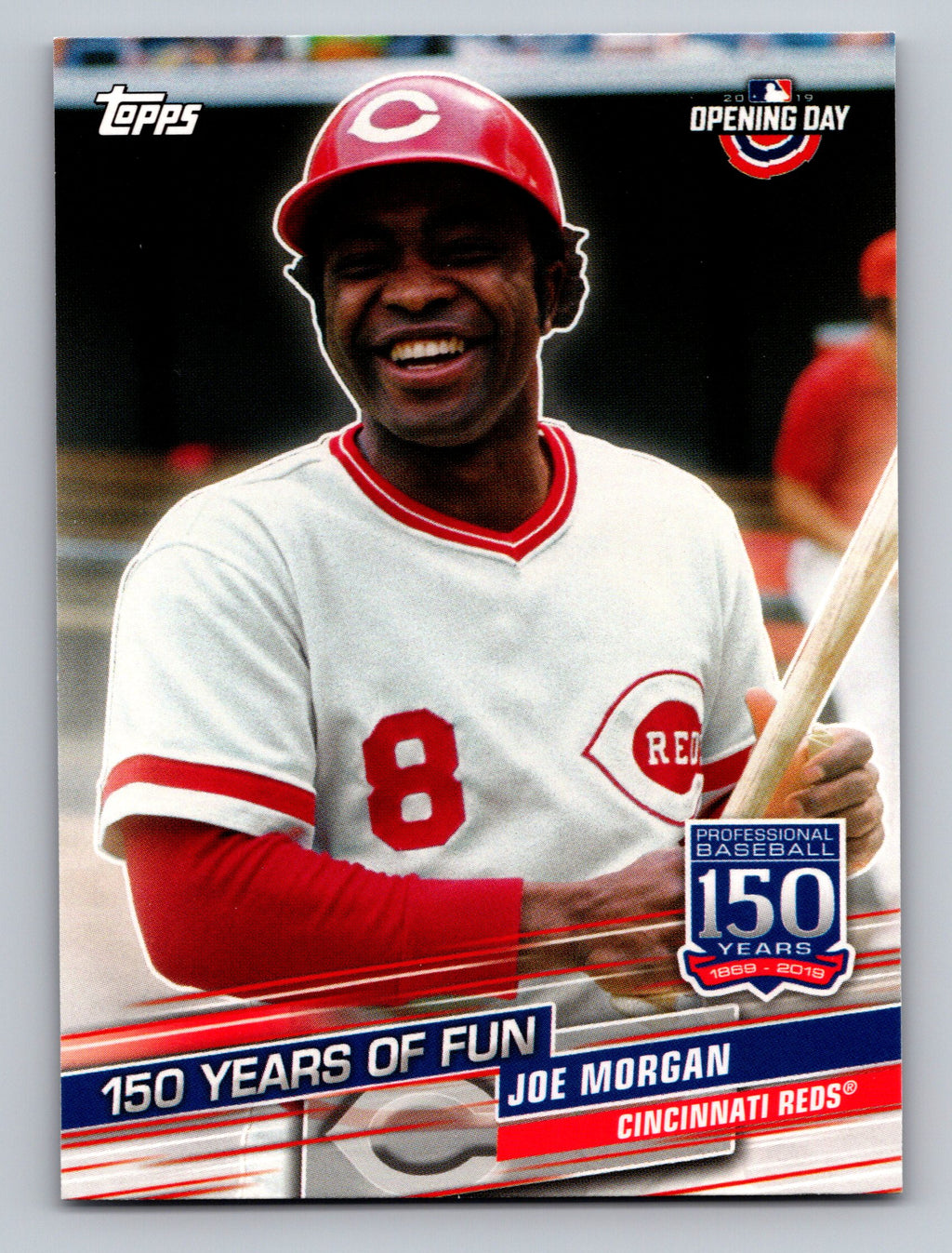 2019 Topps Opening Day 150 Years of Fun 5x7 #YOF-12 Joe Morgan #/49