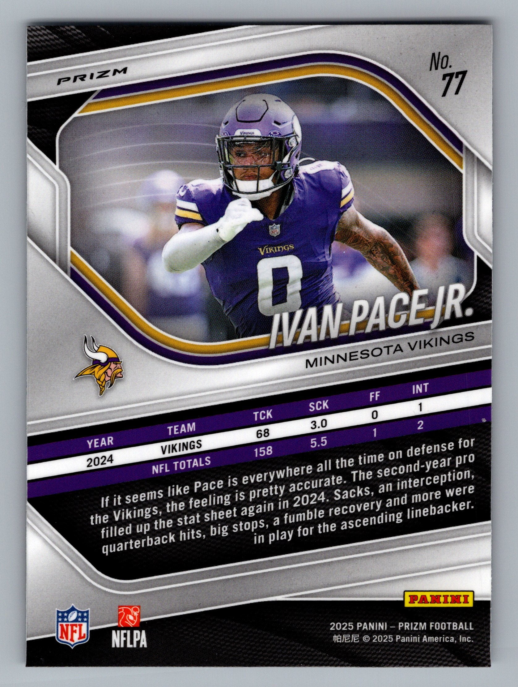 2025 Panini Prizm #77 Ivan Pace Jr. Silver