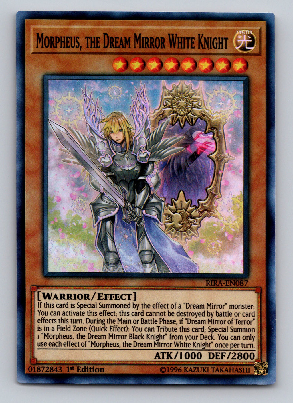 Rising Rampage #RIRA-EN087 Morpheus, the Dream Mirror White Knight