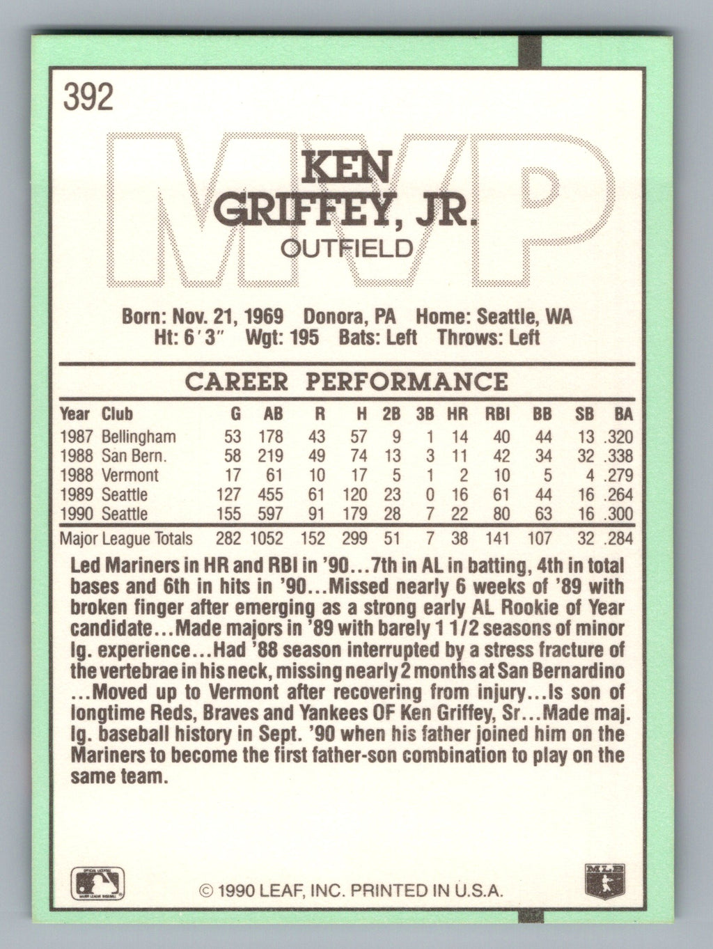 1991 Donruss #392 Ken Griffey Jr.