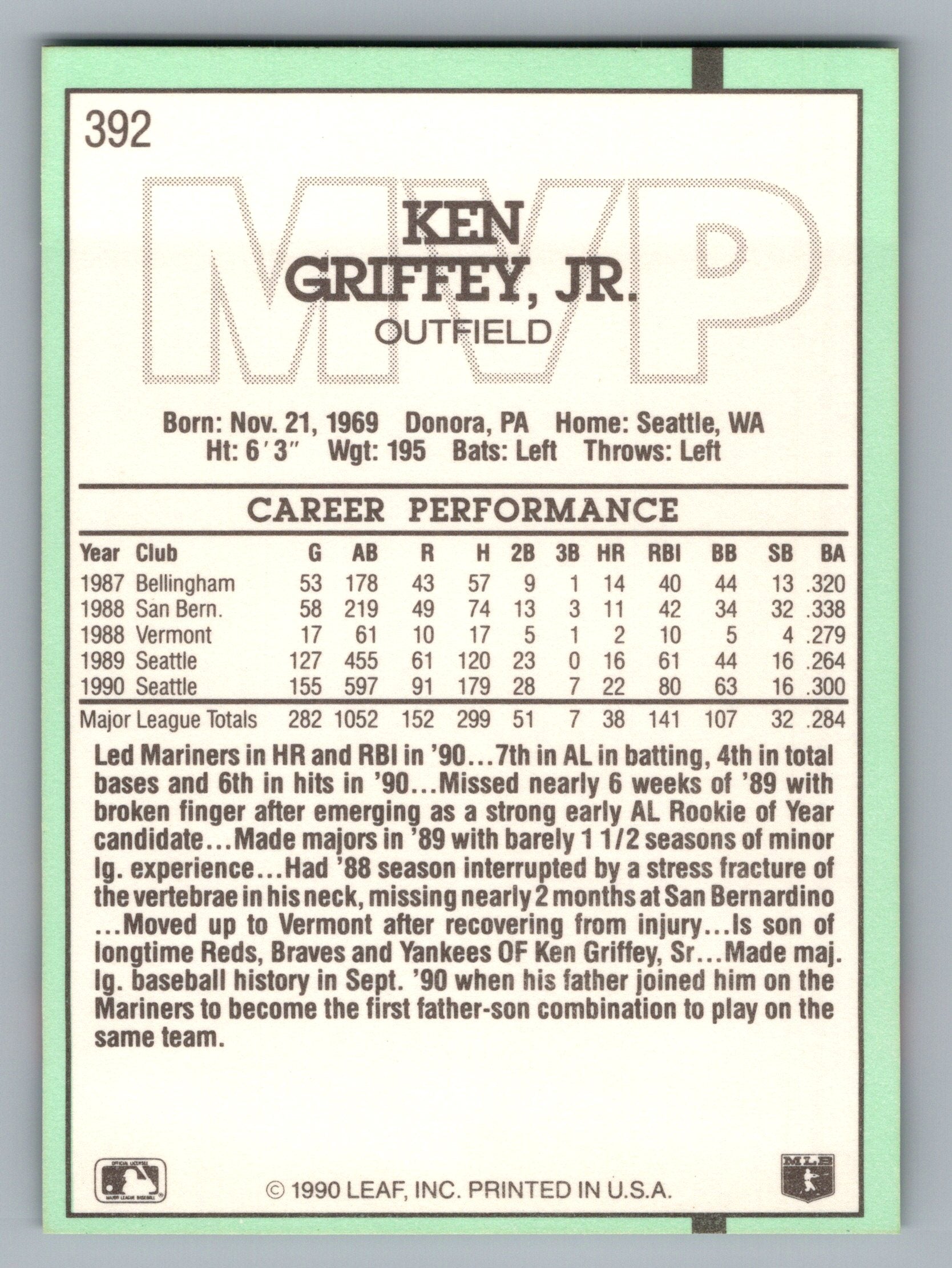1991 Donruss #392 Ken Griffey Jr.