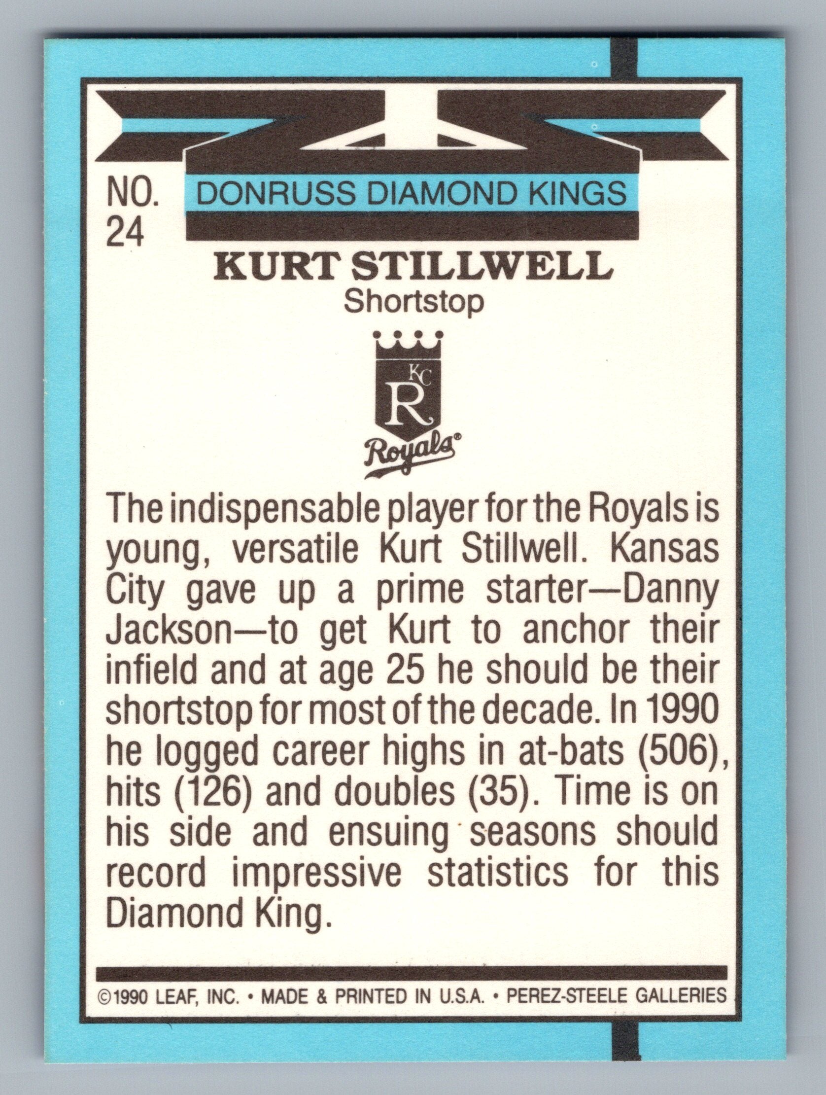1991 Donruss #24 Kurt Stillwell Super Diamond Kings