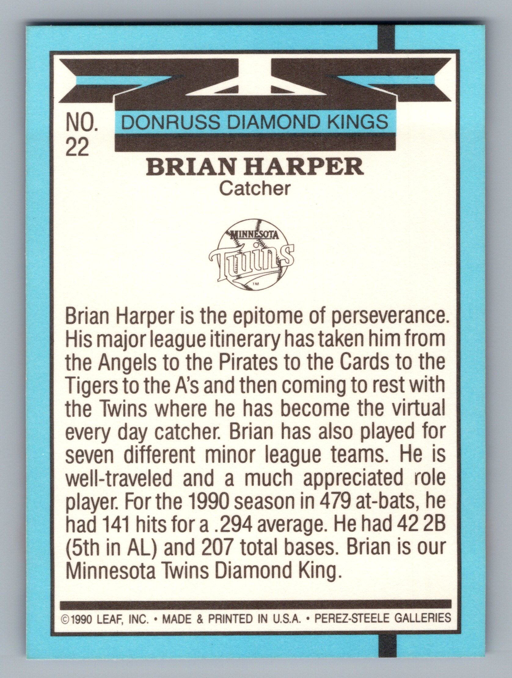 1991 Donruss #22 Brian Harper Super Diamond Kings